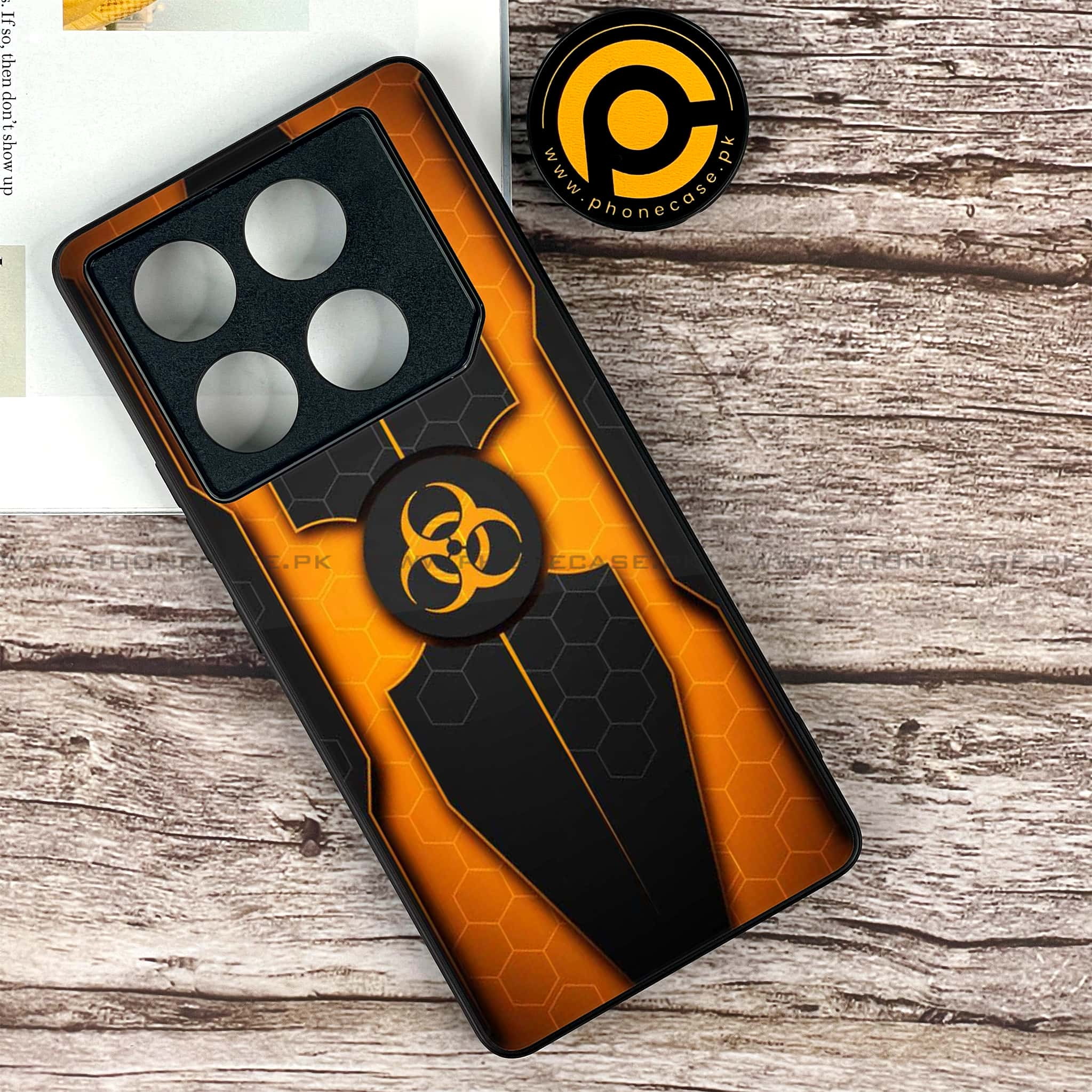 Infinix GT 20 Pro - Biohazard Sign Series - Premium Printed Glass soft Bumper shock Proof Case