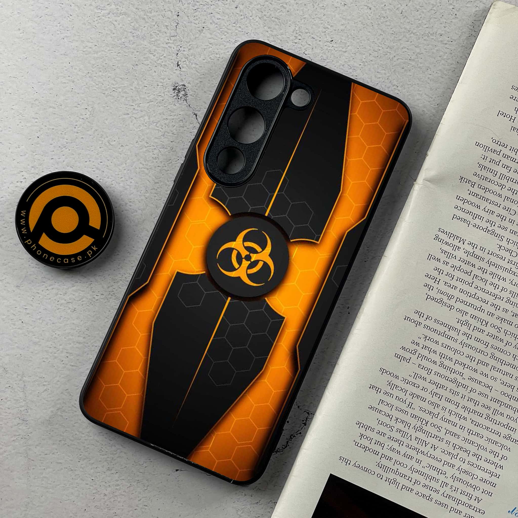Vivo Y04 - Biohazard Sign Series - Premium Metal Printed Soft Bumper Shockproof Case