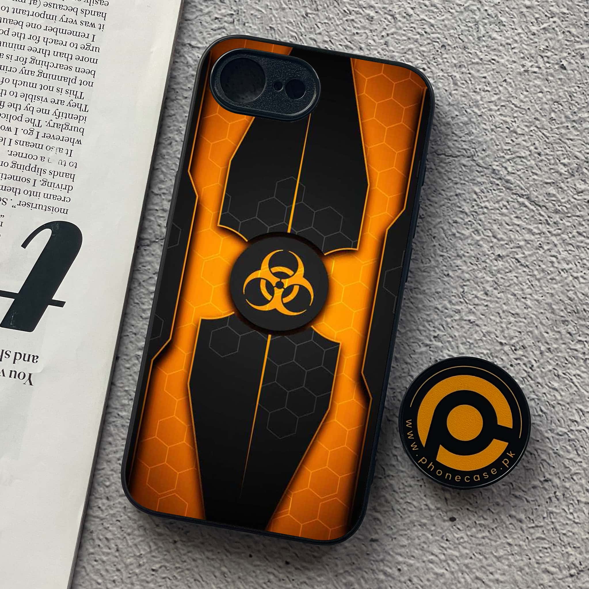 iPhone 16e - Biohazard Sign Series - Premium Metal  Printed soft Bumper shock Proof Case