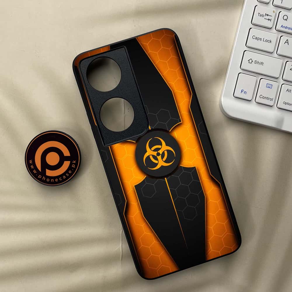 Honor X7b - Biohazard Sign Series - Premium Metal  Printed soft Bumper shock Proof Case