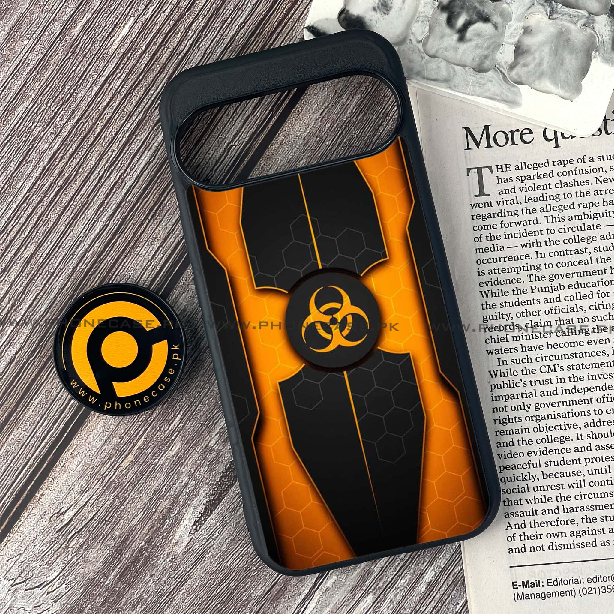 Google Pixel 9 Pro - Biohazard Sign Series - Premium Printed Glass soft Bumper shock Proof Case