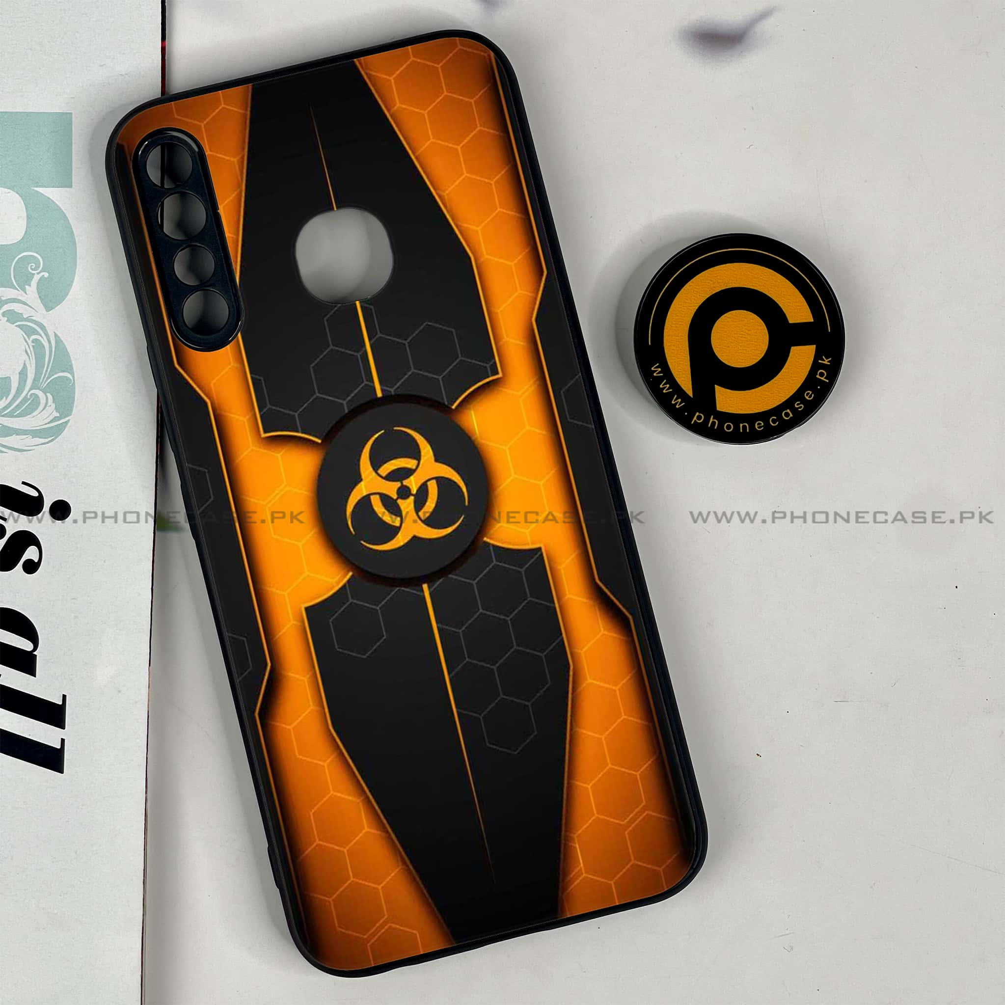 Infinix Hot 8 Lite - Biohazard Sign Series - Premium Printed Glass soft Bumper shock Proof Case