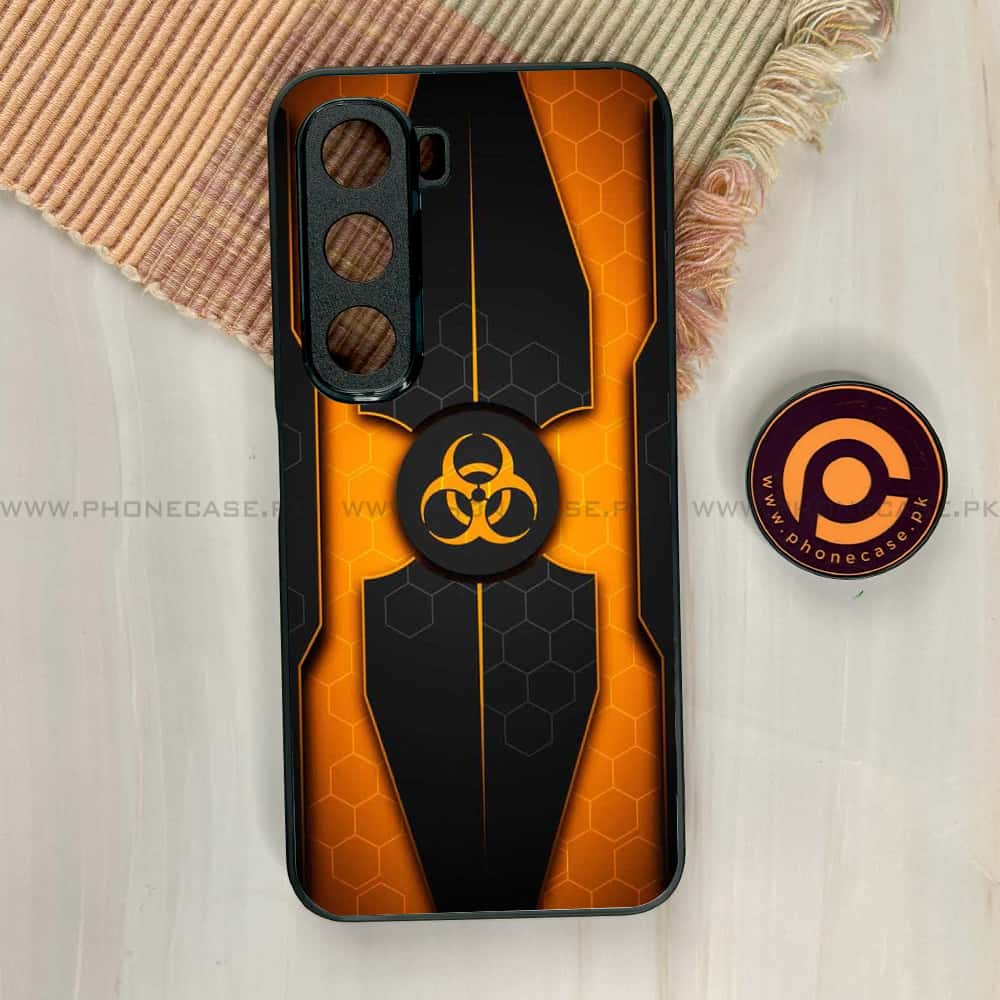 Infinix Hot 60i -  Biohazard Sign Series - Premium Metal Printed soft Bumper shock Proof Case