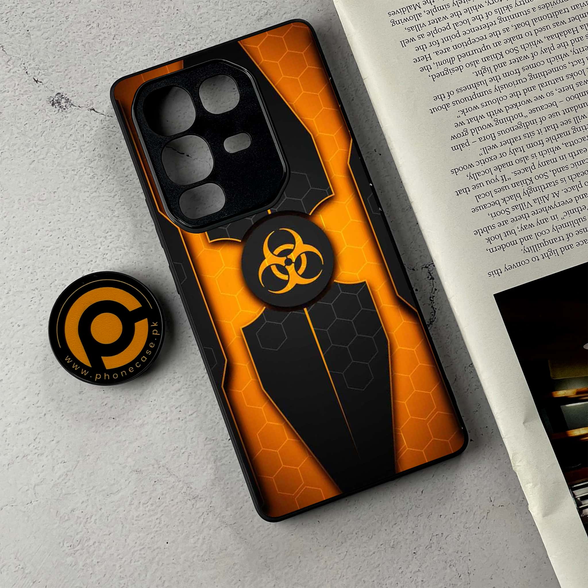 Infinix Note 50 - Biohazard Sign Series - Premium Metal Printed Soft Bumper Shockproof Case