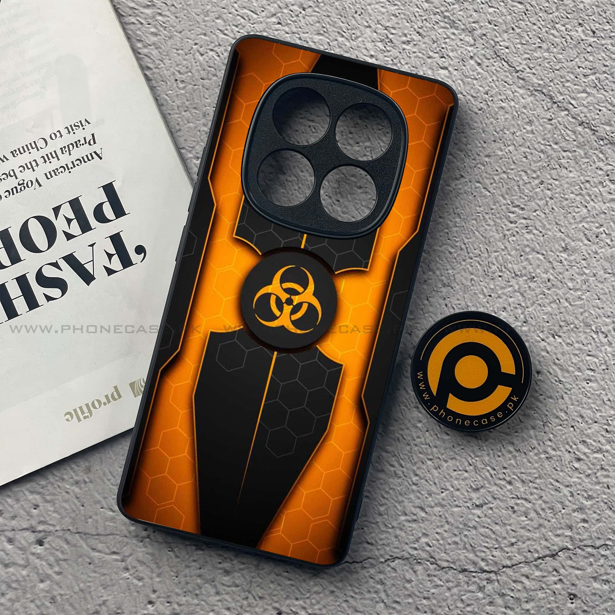 Redmi Note 14 Pro Plus 5G - Biohazard Sign Series - Premium Printed Glass soft Bumper shock Proof Case
