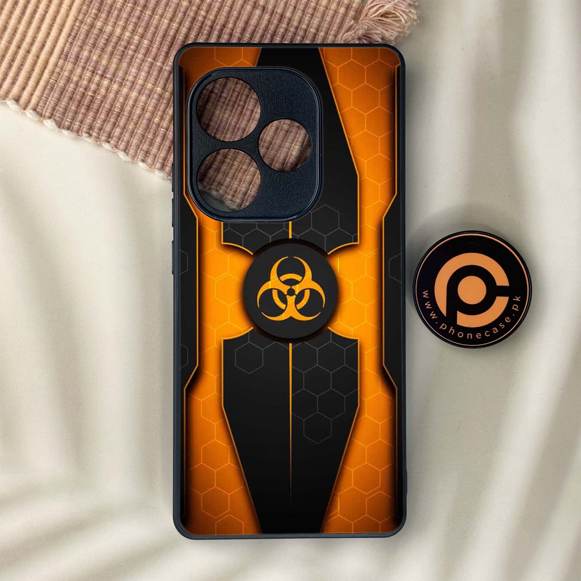 Realme GT 6 - Biohazard Sign Series - Premium Metal Printed soft Bumper shock Proof Case