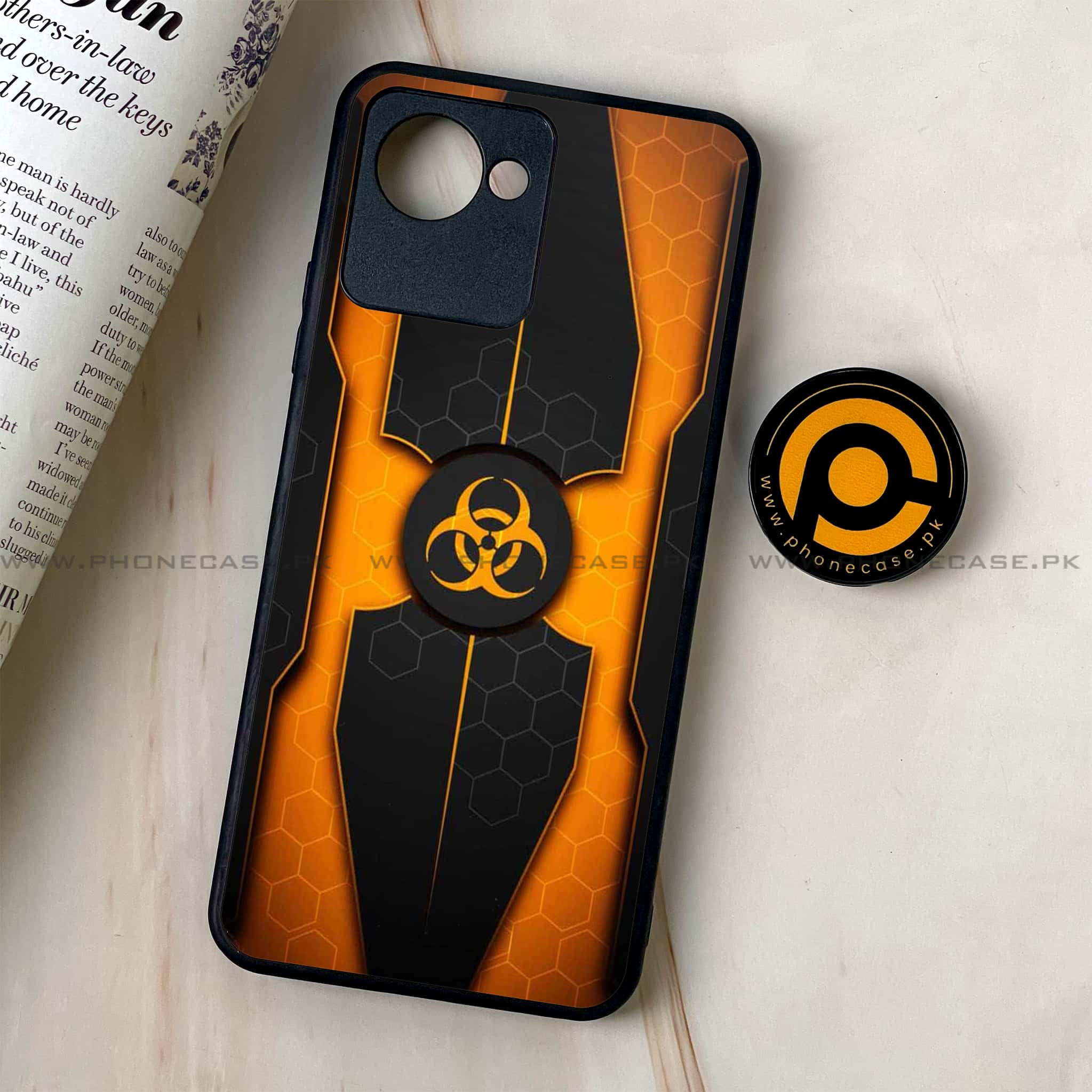 Realme C30 - Biohazard Sign Series - Premium Printed Glass soft Bumper shock Proof Case