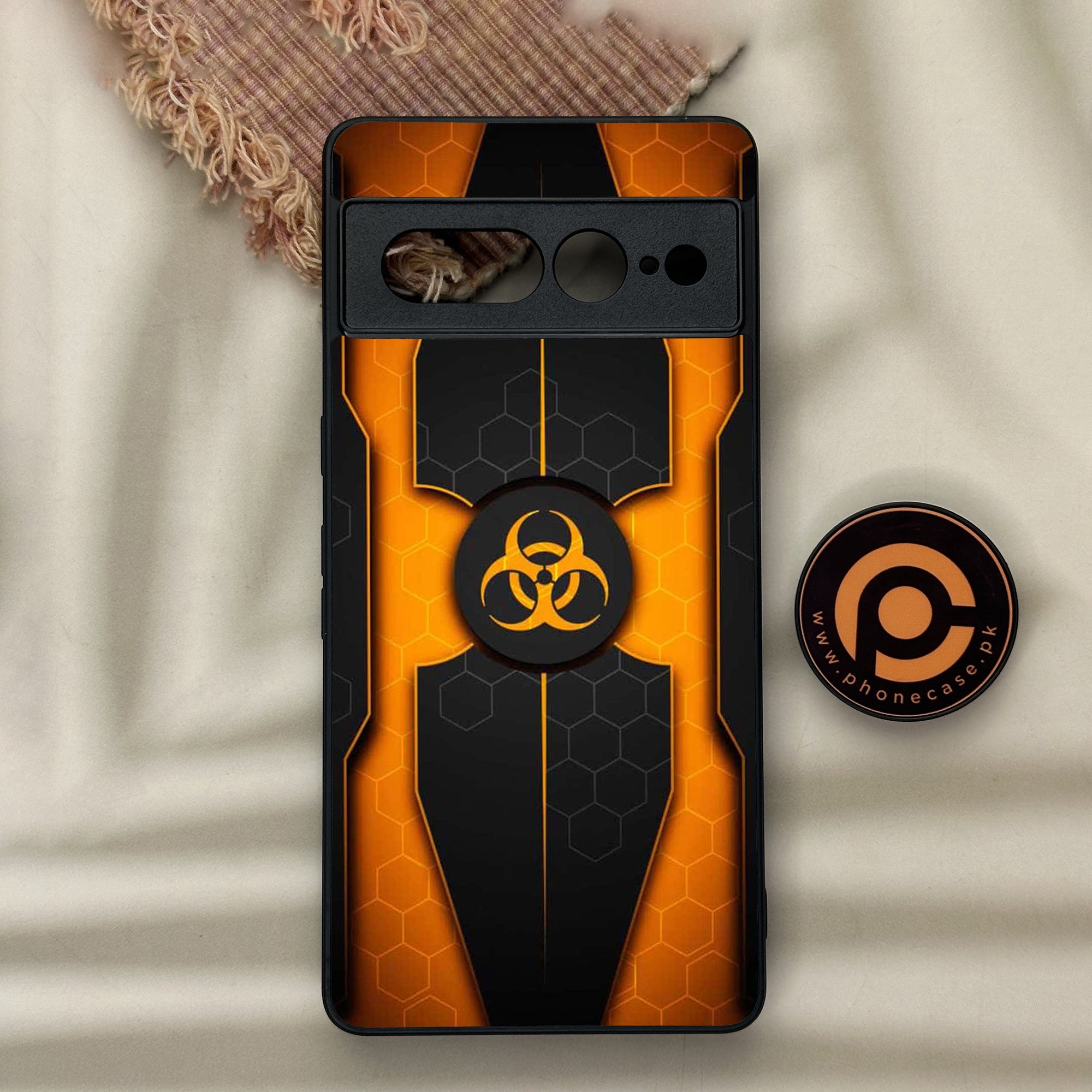 Google Pixel 7 Pro - Biohazard Sign Series - Premium Metal Printed soft Bumper Shock Proof Case