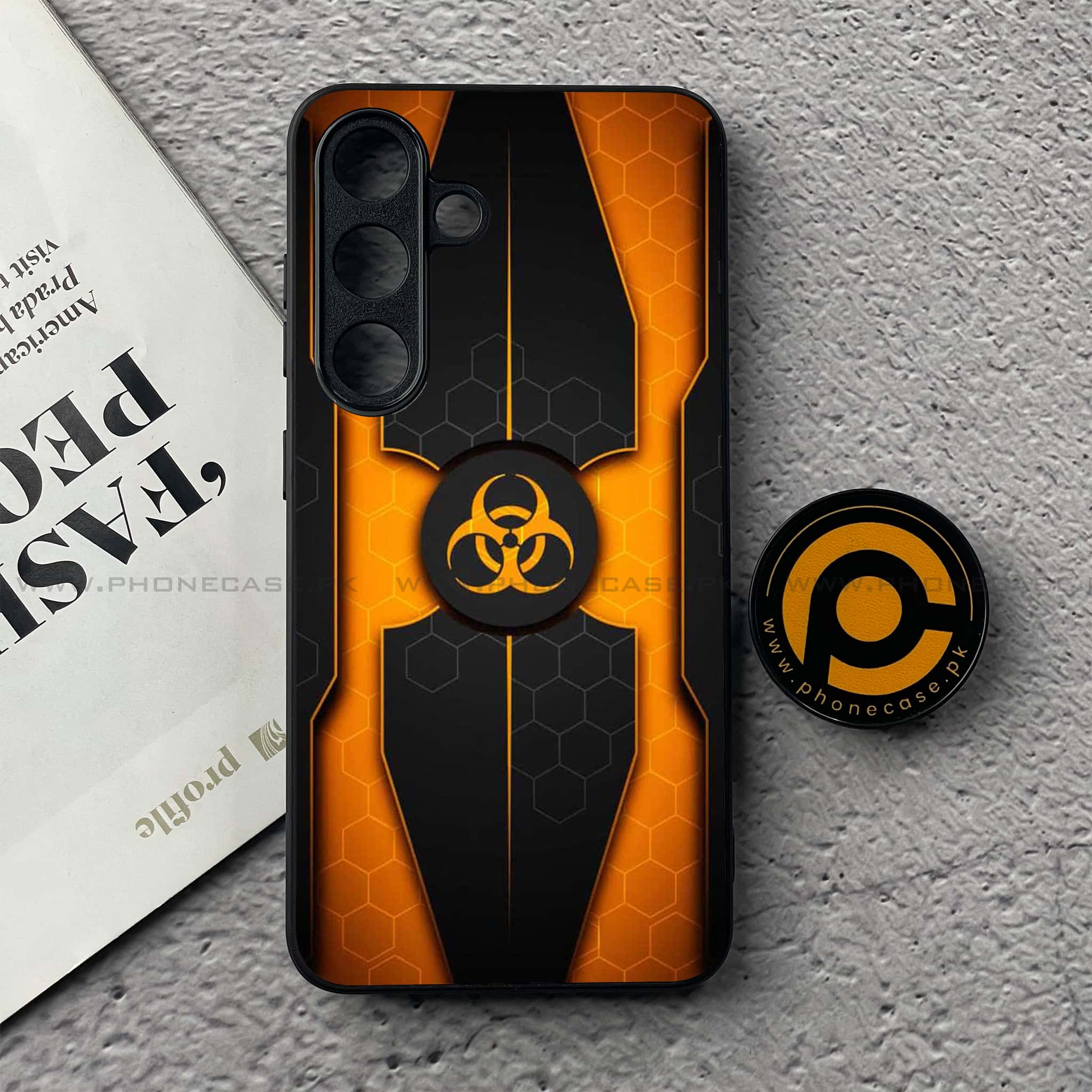 Samsung Galaxy S25 FE - Biohazard Sign Series - Premium Metal Printed soft Bumper shock Proof Case