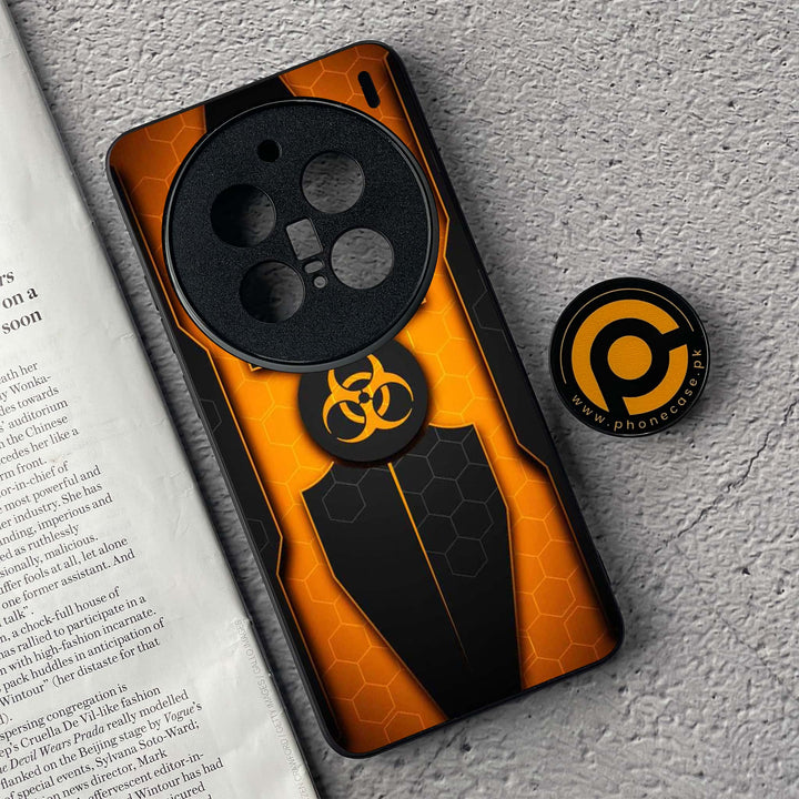 Vivo X200 Pro - Biohazard Sign Design 2- Premium Metal  Printed soft Bumper shock Proof Case CS-44883