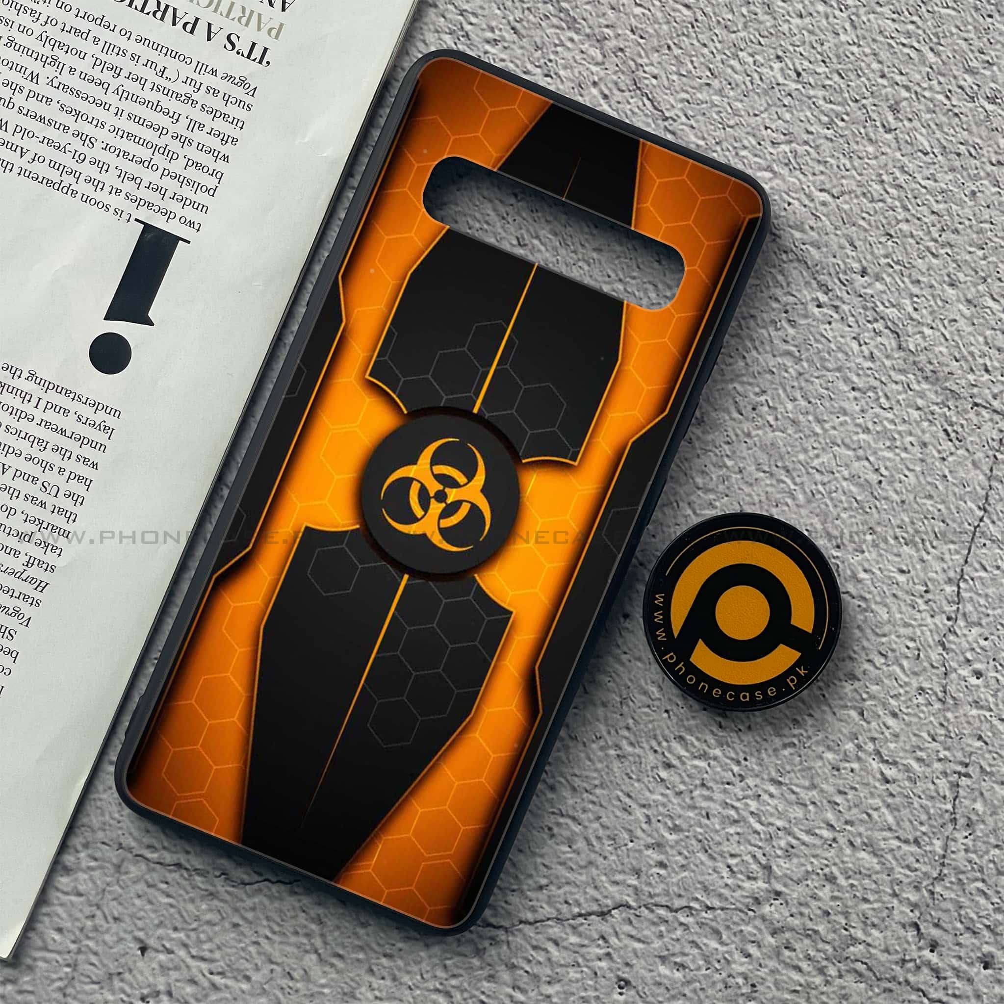 Samsung Galaxy S10 5G  - Biohazard Sign - Premium Printed Glass soft Bumper shock Proof Case