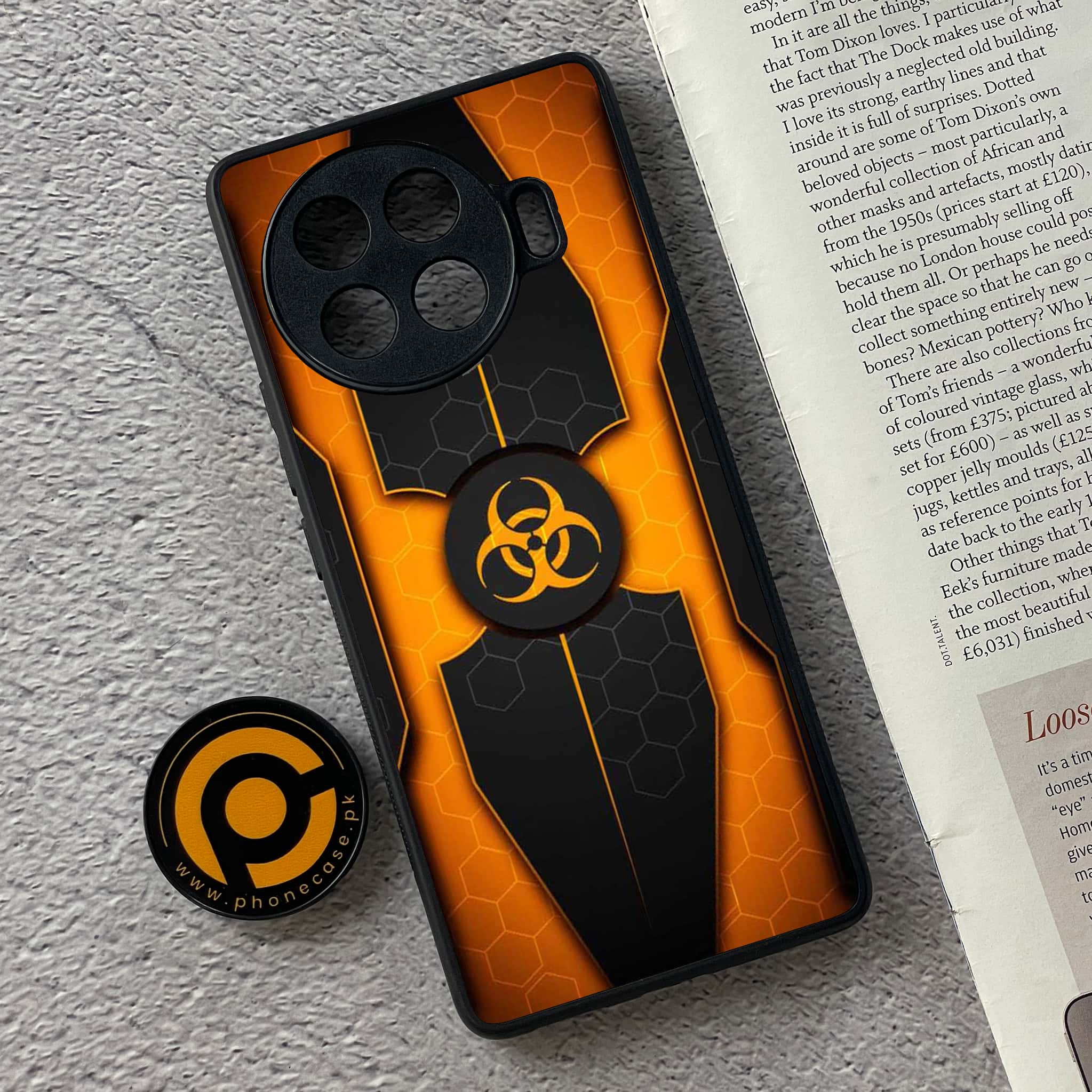 Tecno Spark 20 pro plus - Biohazard Sign Series - Premium Printed Glass soft Bumper shock Proof Case