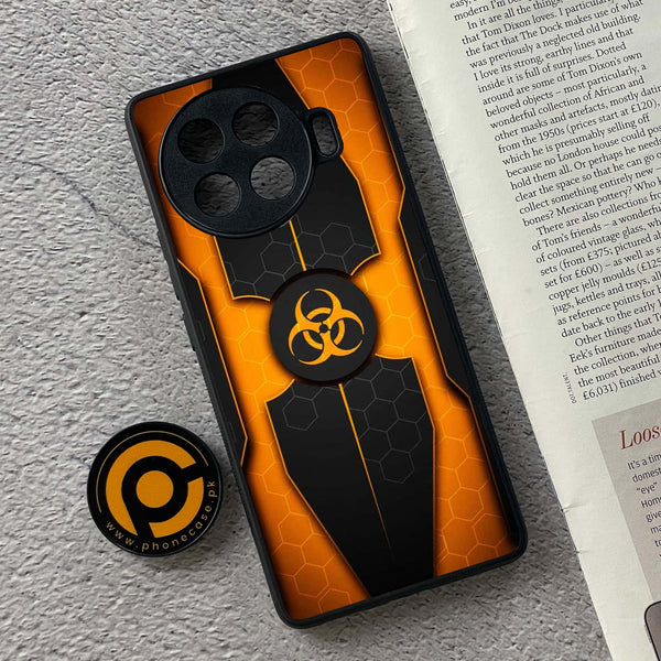 Tecno Spark 20 pro plus - Biohazard Sign Design 2- Premium Printed Glass soft Bumper shock Proof Case CS-36844