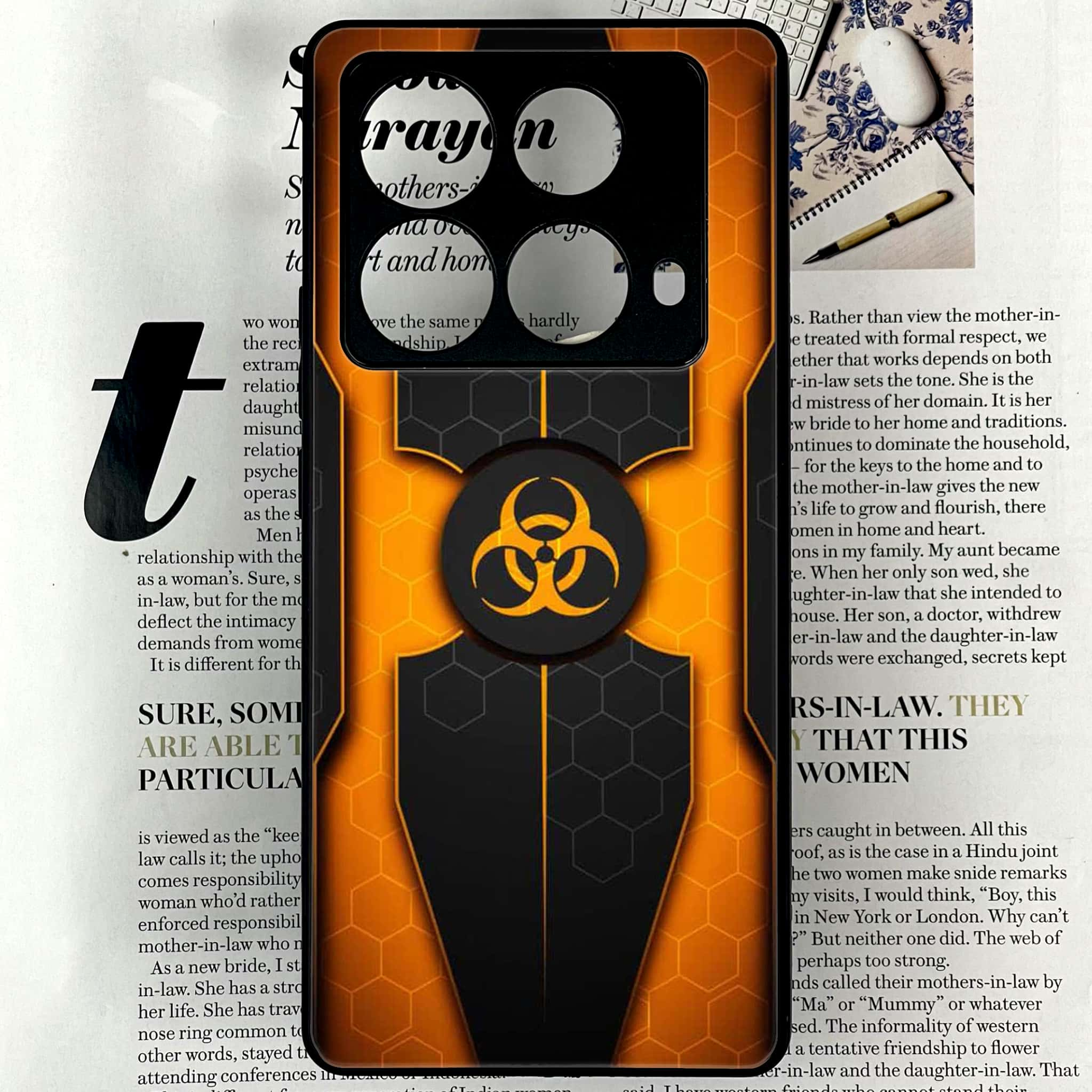 Infinix Note 40 4G - Biohazard Sign Series - Premium Printed Glass soft Bumper shock Proof Case