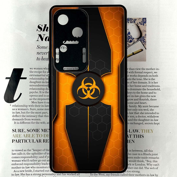 Vivo V30 - Biohazard Sign Design 2 - Premium Printed Glass soft Bumper shock Proof Case CS-17407