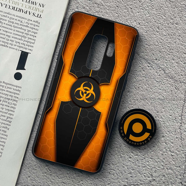Samsung Galaxy S9 Plus - Biohazard Sign Design 2 - Premium Metal Printed soft Bumper shock Proof Case CS-39864