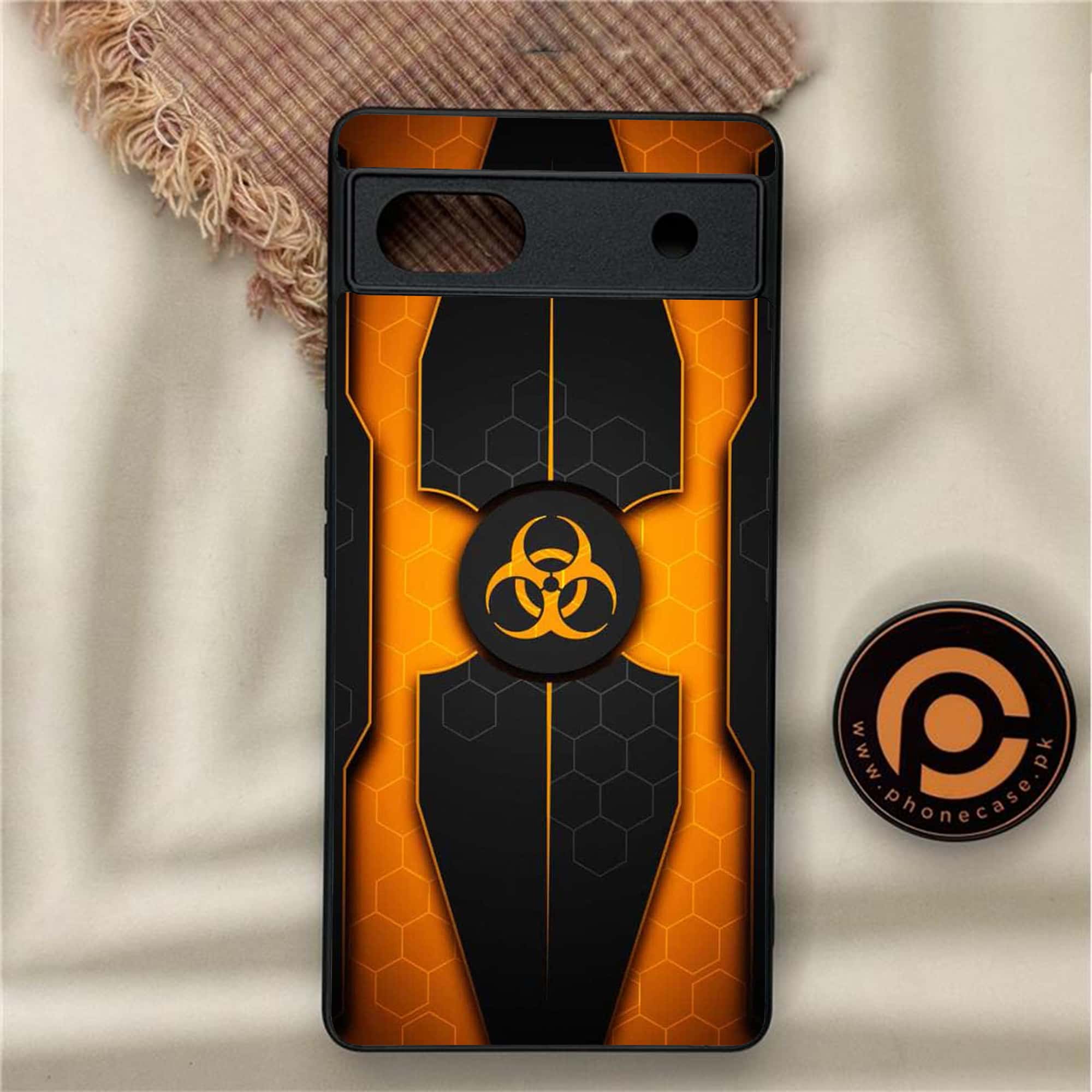 Google Pixel 6A - Biohazard Sign Series - Premium Metal Printed soft Bumper Shock Proof Case
