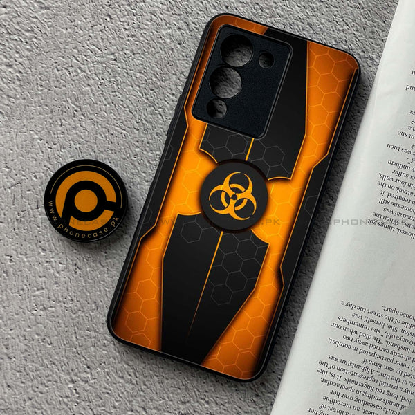 Infinix Note 12 G96 Biohazard Sign Design 2  Premium Printed Glass soft Bumper shock Proof Case  CS-26635