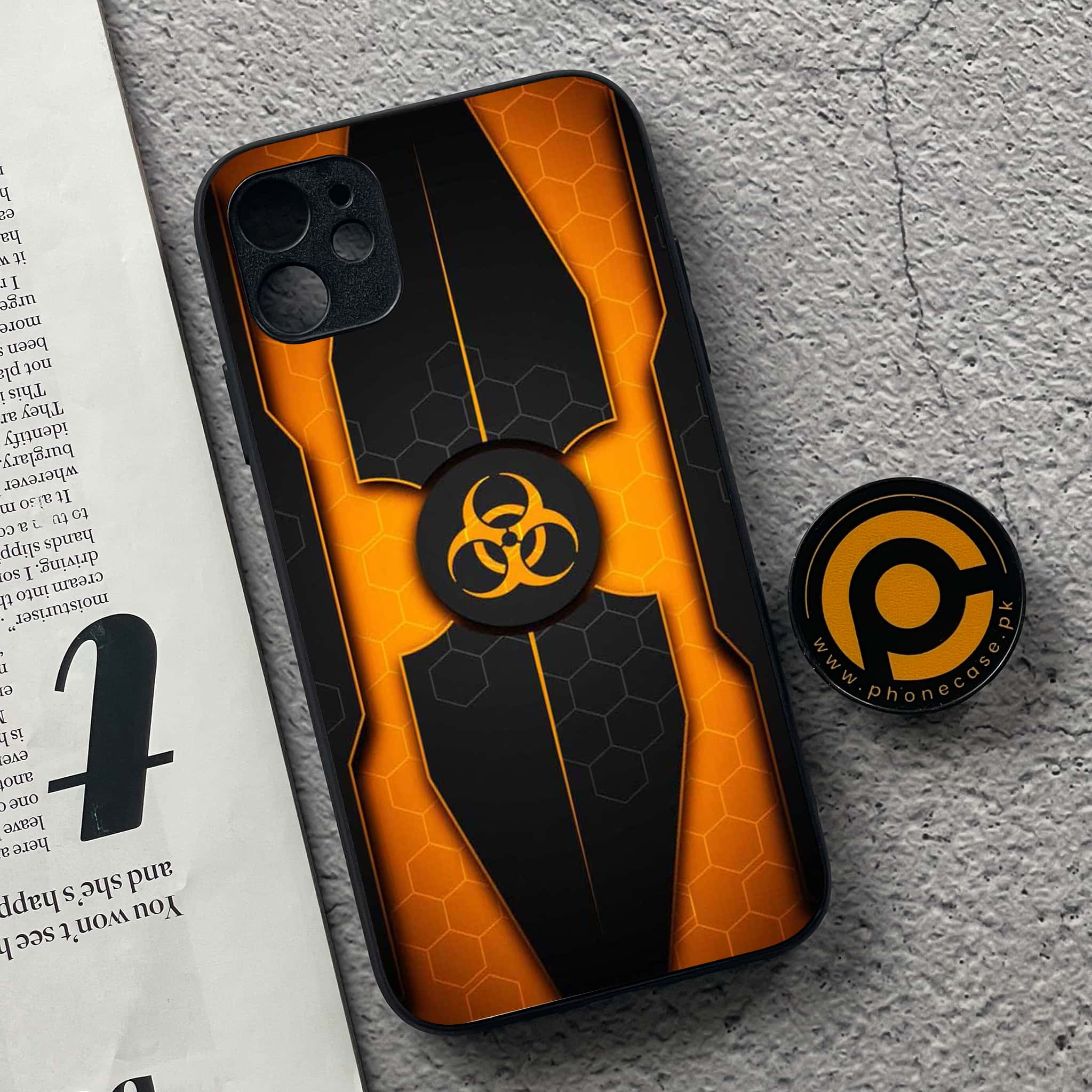 iPhone 11  Biohazard Sign  Premium Printed Glass soft Bumper shock Proof Case