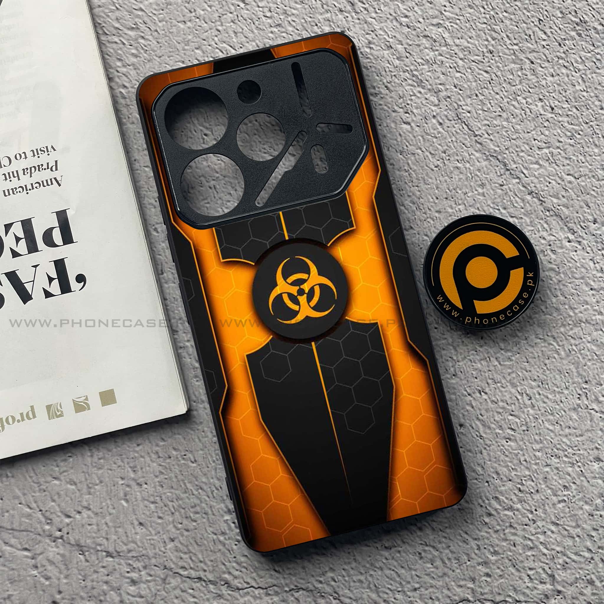 Tecno Pova 6 Pro - Biohazard Sign Series - Premium Printed Glass soft Bumper shock Proof Case