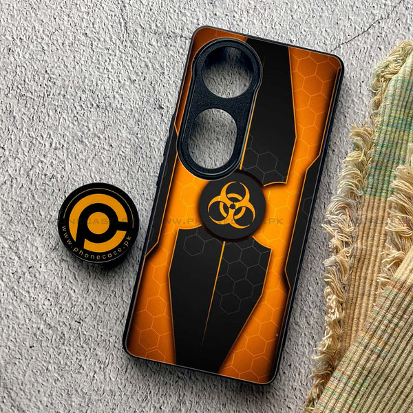 Vivo V40 - Biohazard Sign Design 2- Premium Metal Printed soft Bumper shock Proof Case CS-44534
