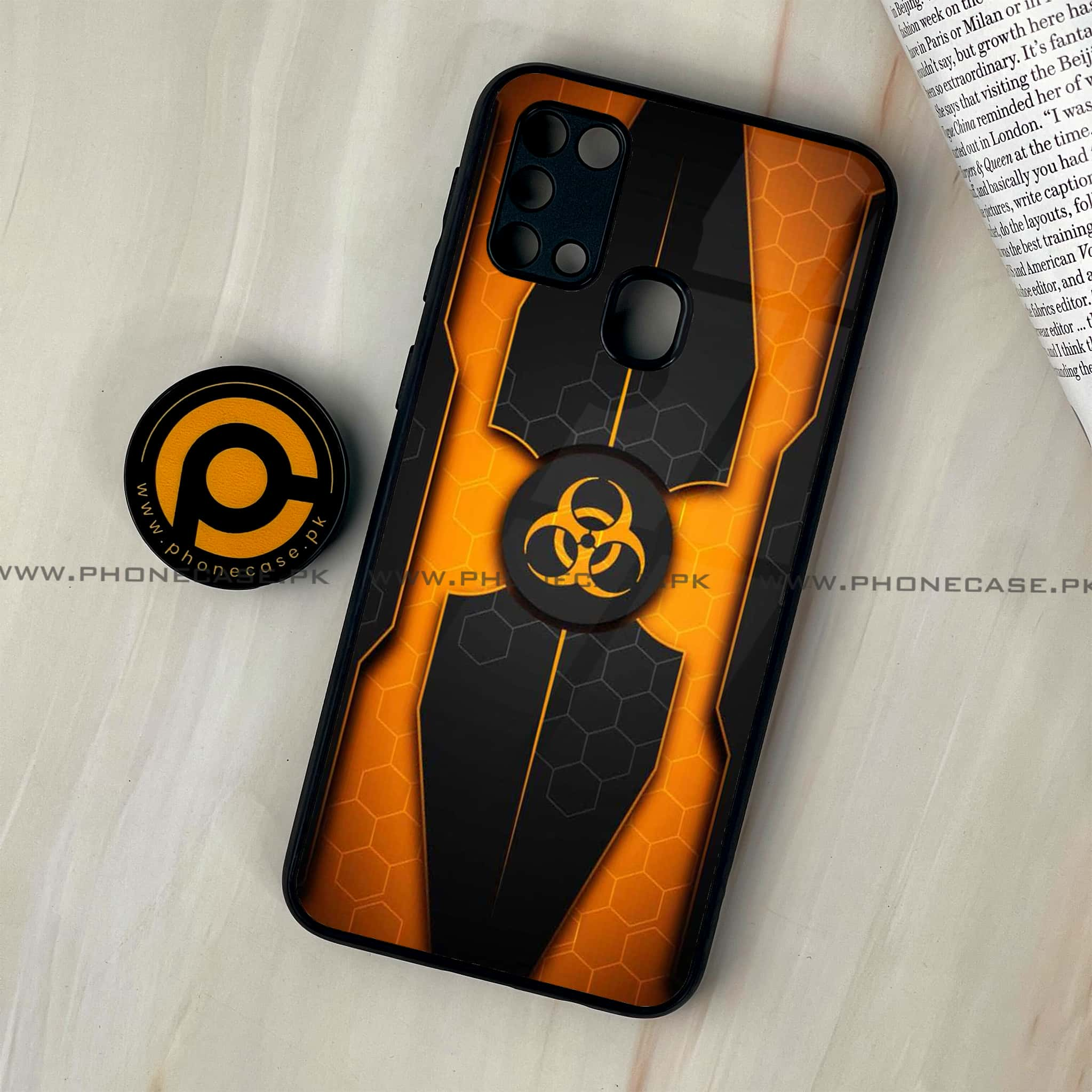 Galaxy M31 - Biohazard Sign Series - Premium Printed Glass soft Bumper shock Proof Case