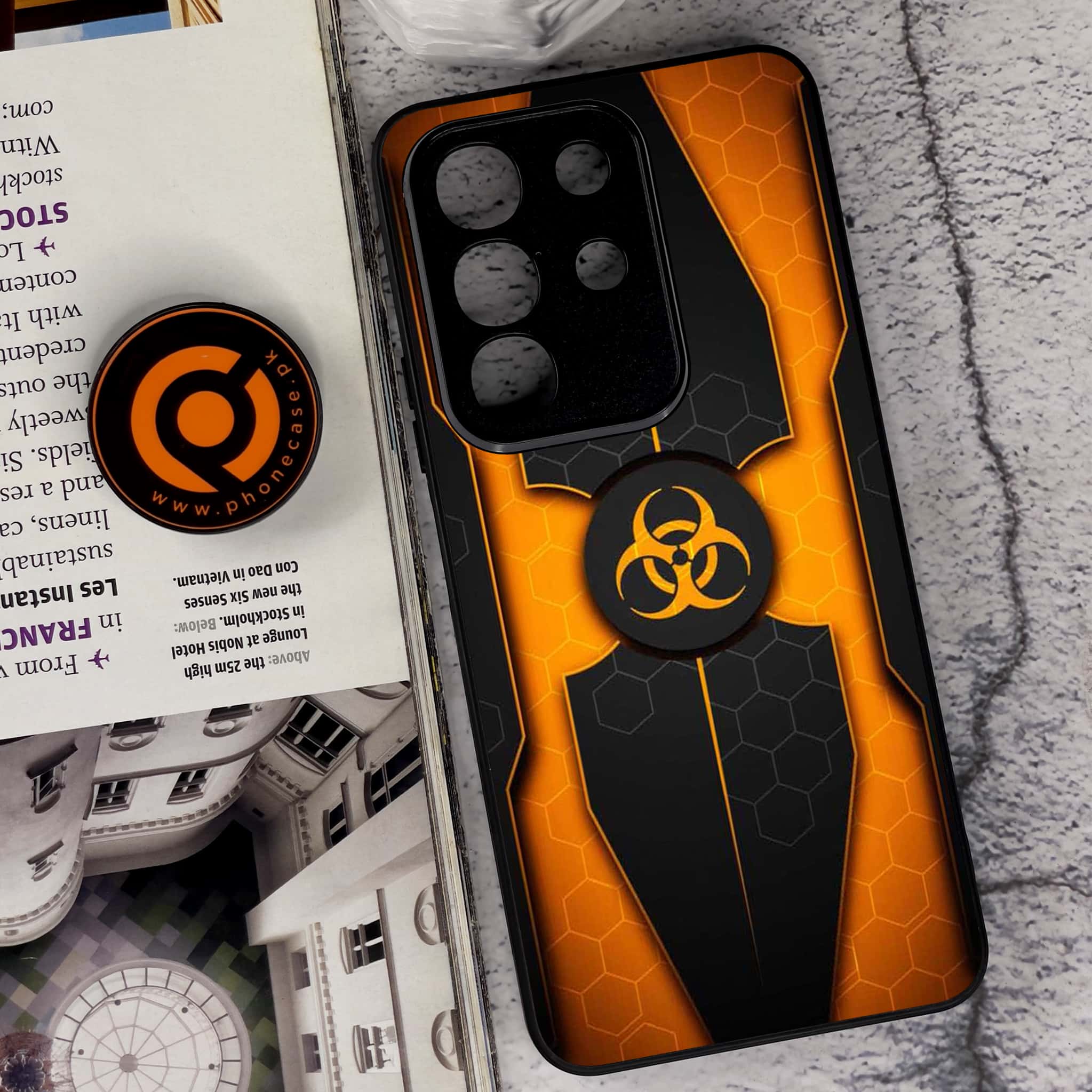 Vivo Y29 4G - Biohazard Sign Series - Premium Metal Printed soft Bumper Shock Proof Case