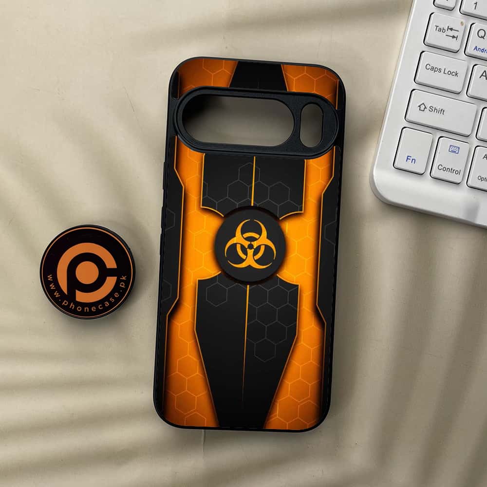 Google Pixel 10  - Biohazard Sign Series - Premium Metal Printed soft Bumper Shockof Case