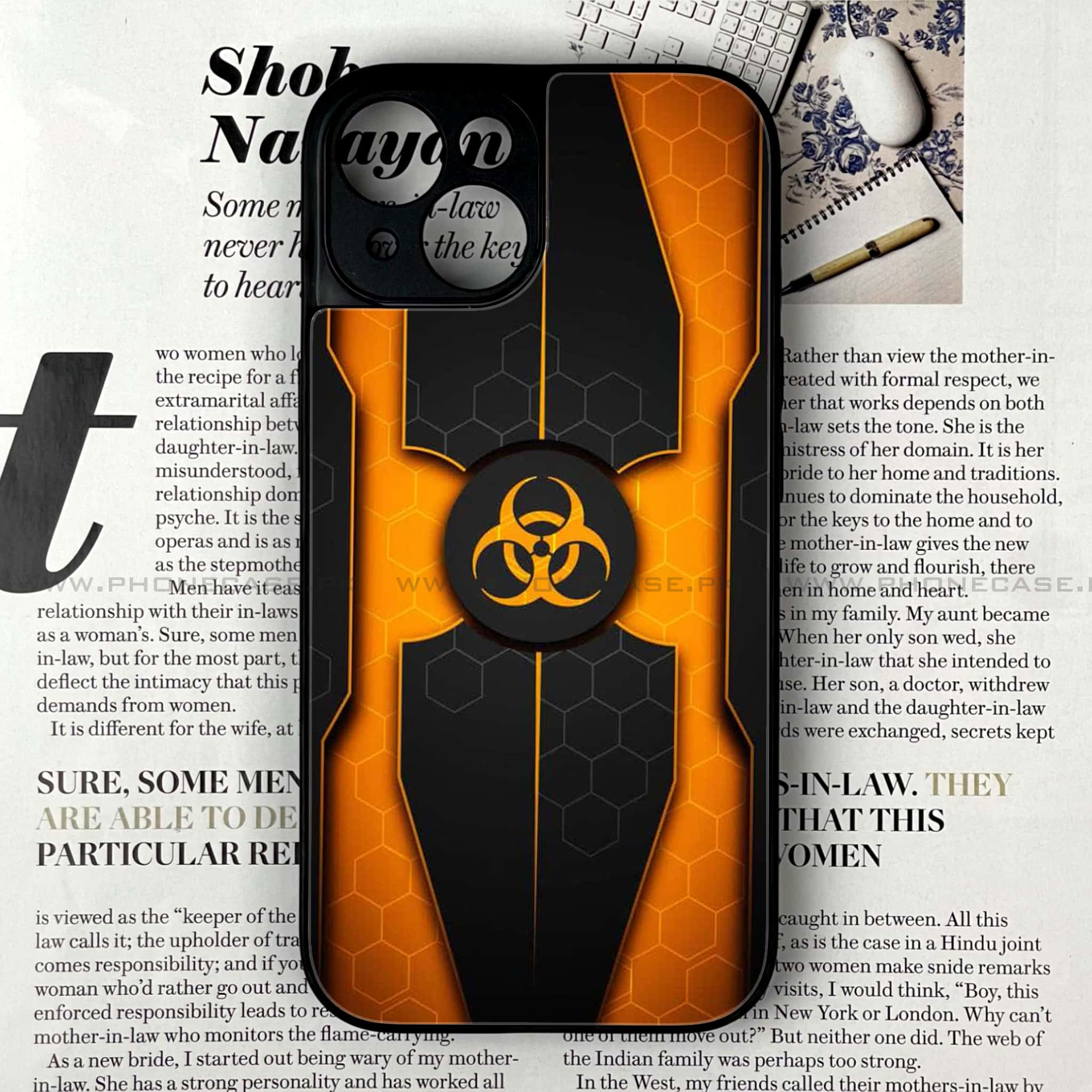 iPhone 13  - Biohazard Sign- Premium Printed Glass soft Bumper shock Proof Case