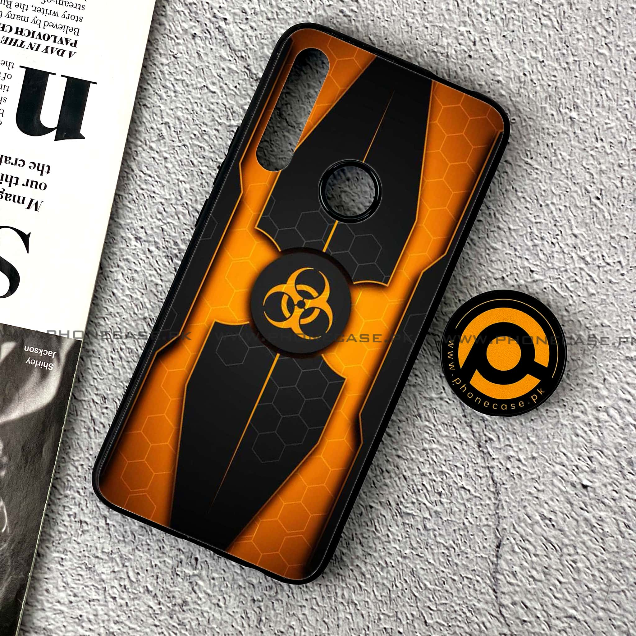 Huawei Y9 Prime (2019) - Biohazard Sign Series - Premium Printed Glass soft Bumper shock Proof Case