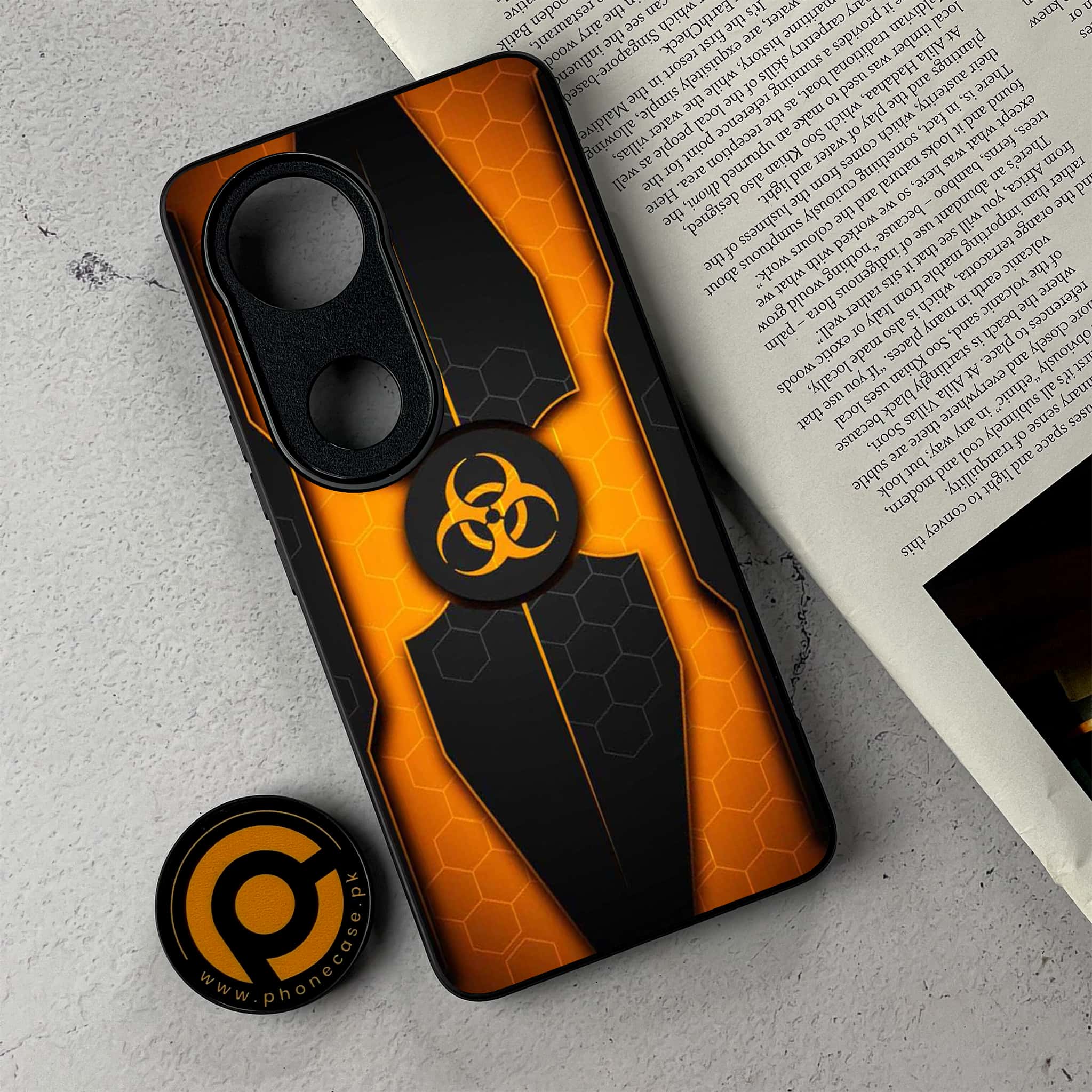 Vivo V50 -  Biohazard Sign Series - Premium Metal Printed Soft Bumper Shockproof Case