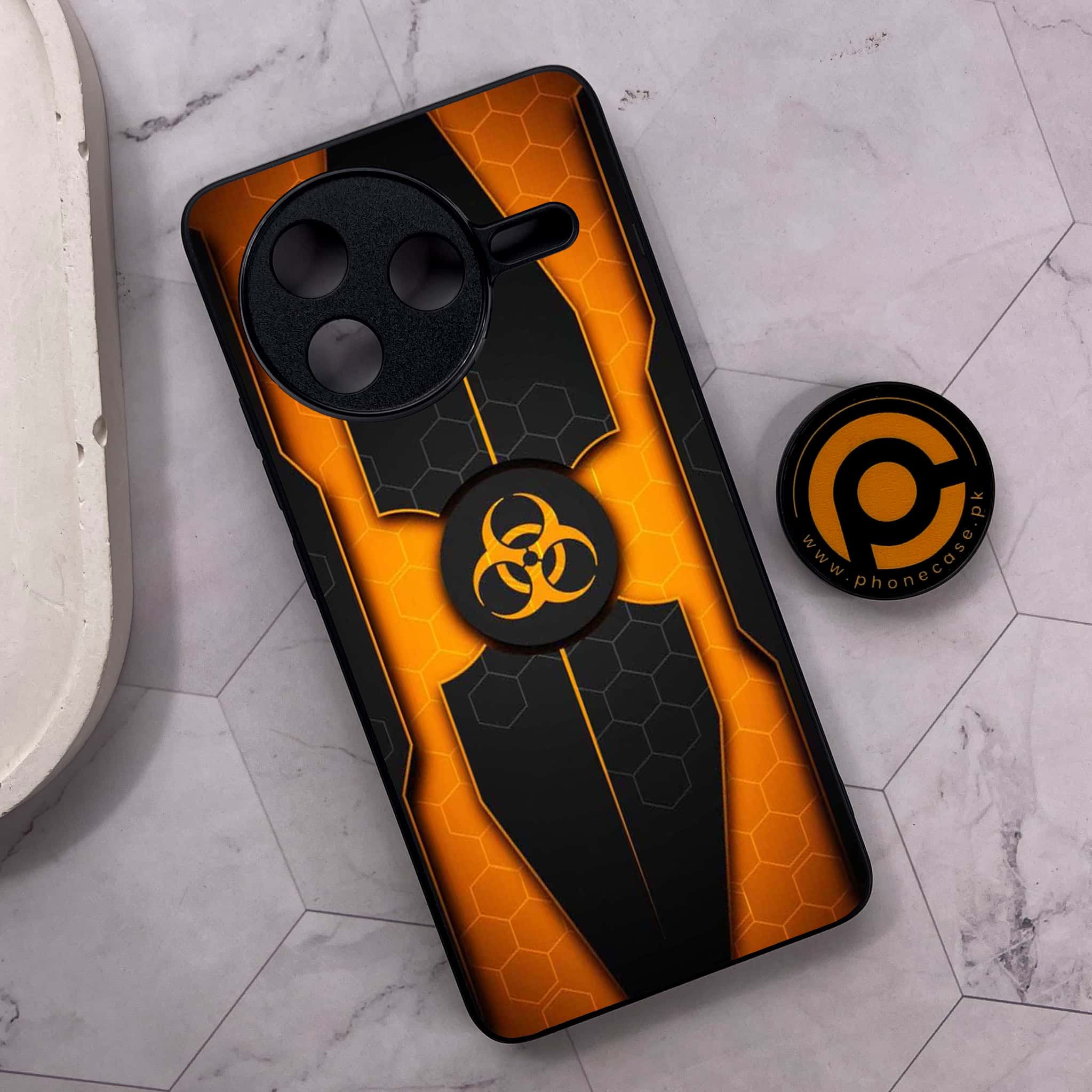 Xiaomi Poco F7 Pro 5G - Biohazard Sign Series - Premium Metal Printed soft Bumper shock Proof Case