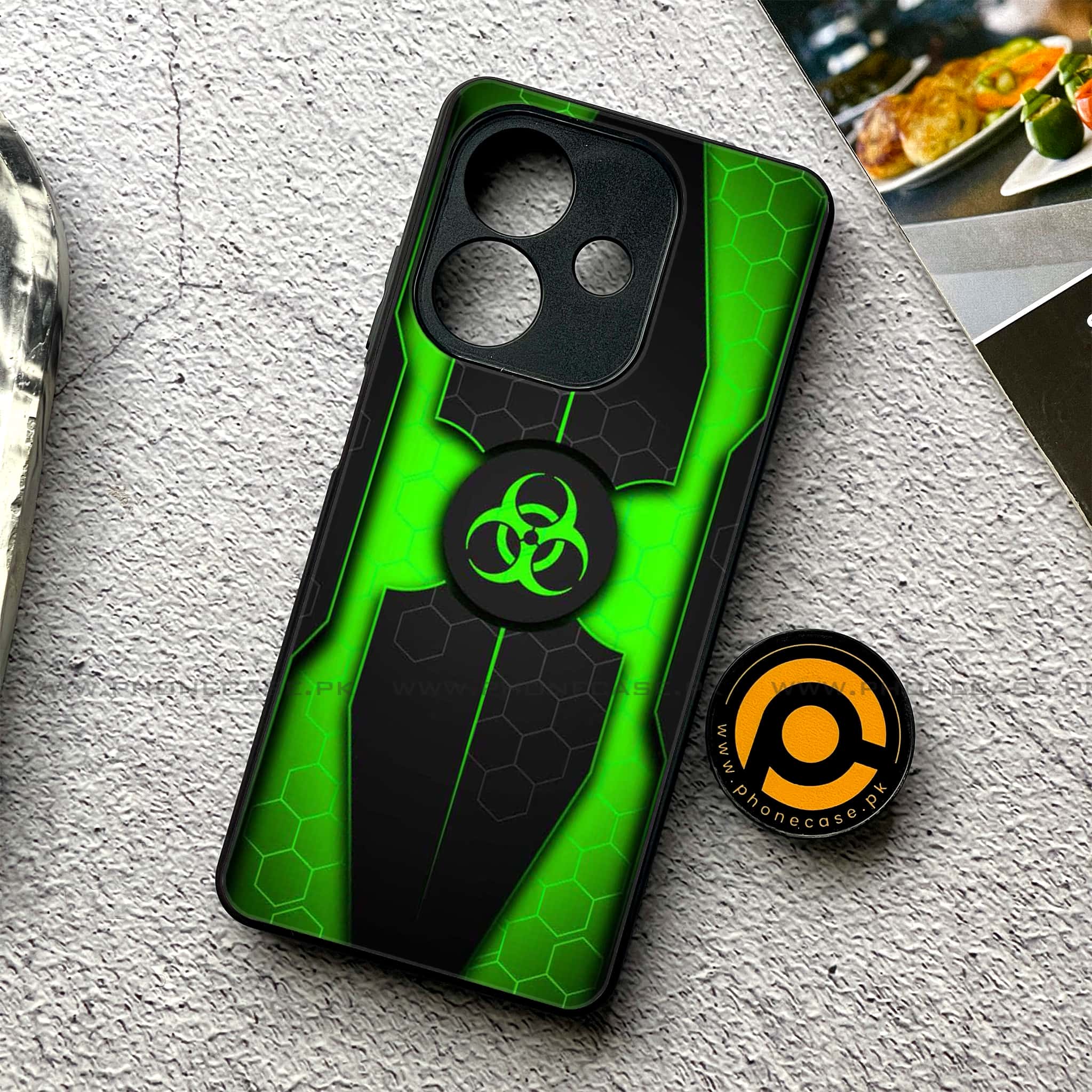 Oppo A5i - Biohazard Sign Series - Premium Metal Printed soft Bumper shock Proof Case