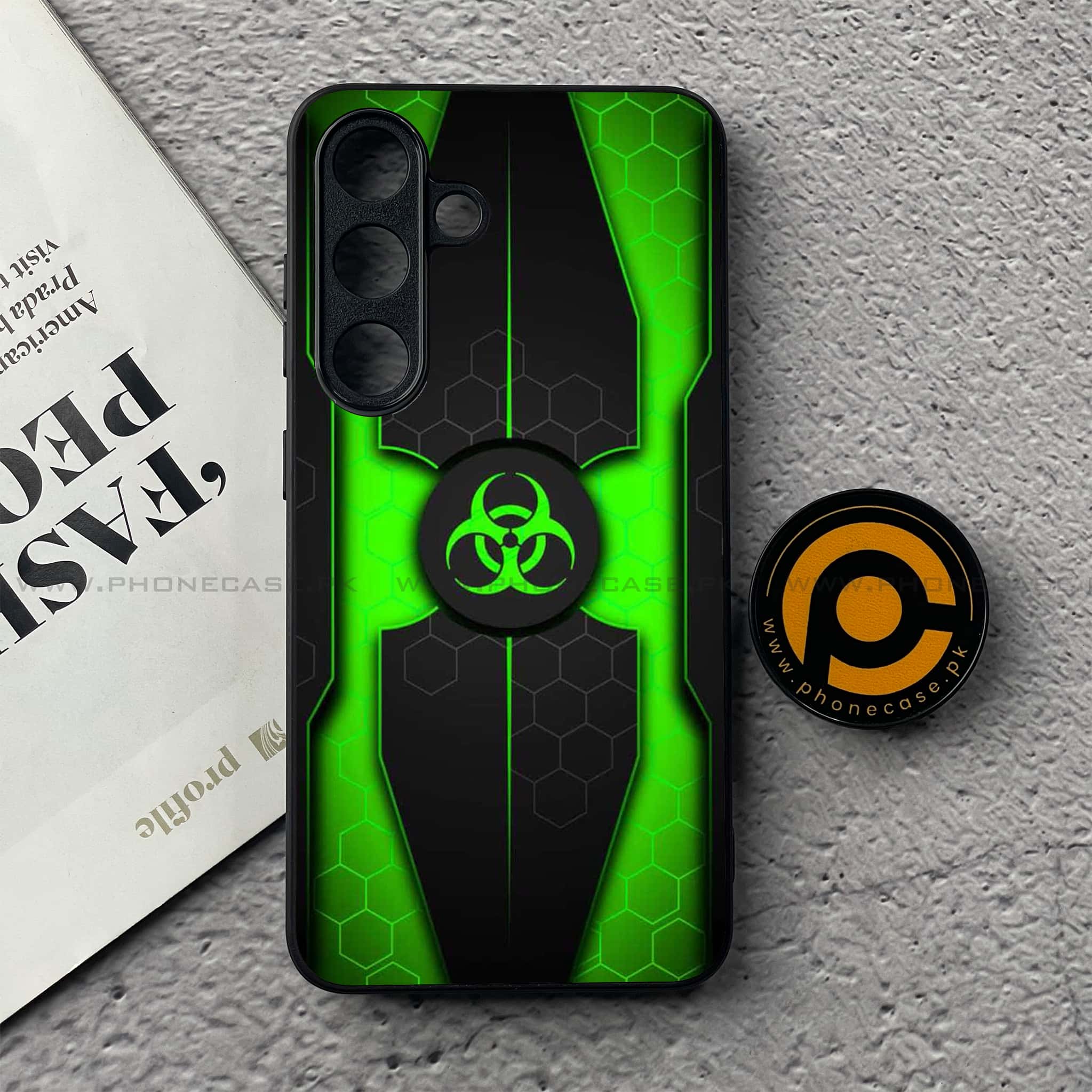 Samsung Galaxy S25 FE - Biohazard Sign Series - Premium Metal Printed soft Bumper shock Proof Case