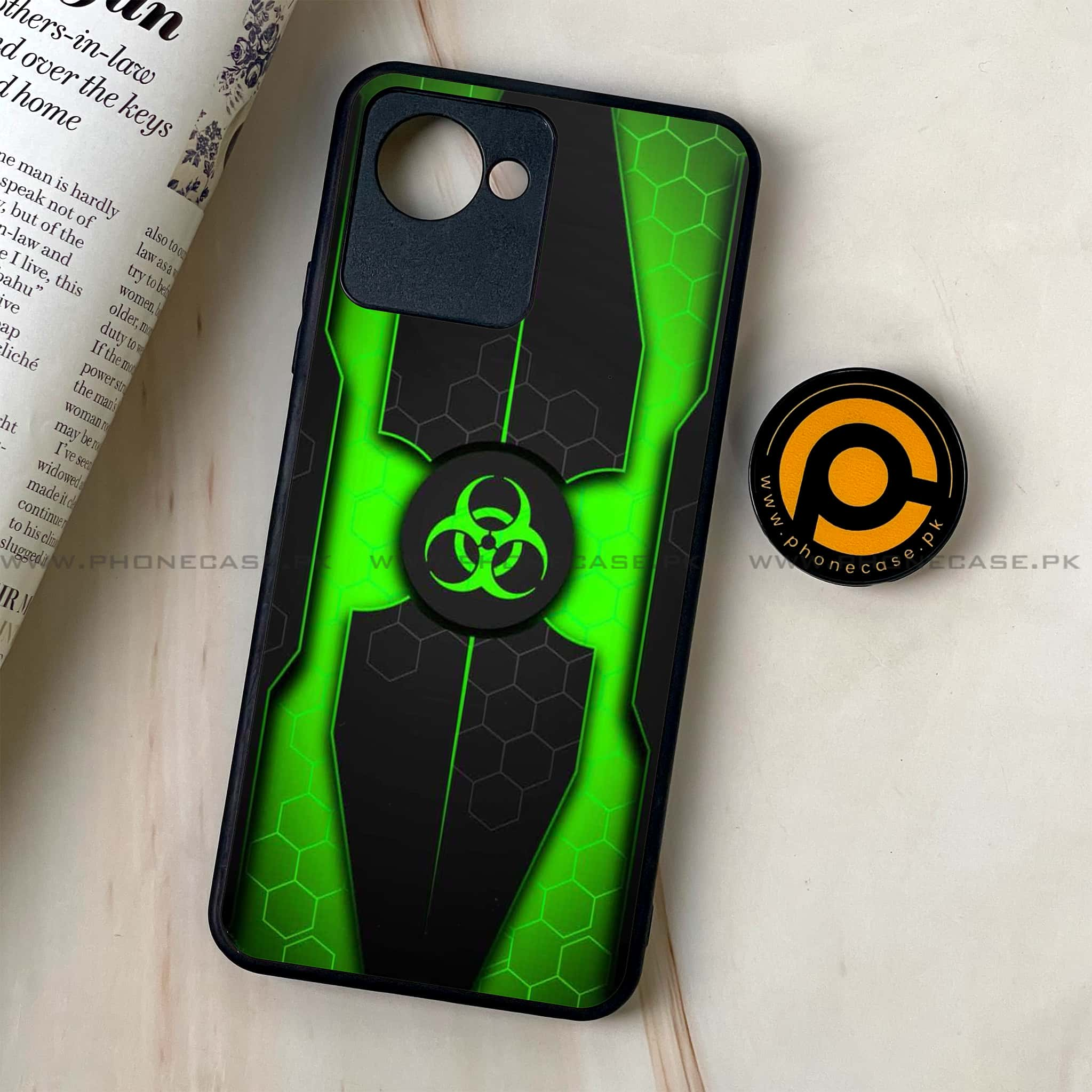 Realme C30 - Biohazard Sign Series - Premium Printed Glass soft Bumper shock Proof Case