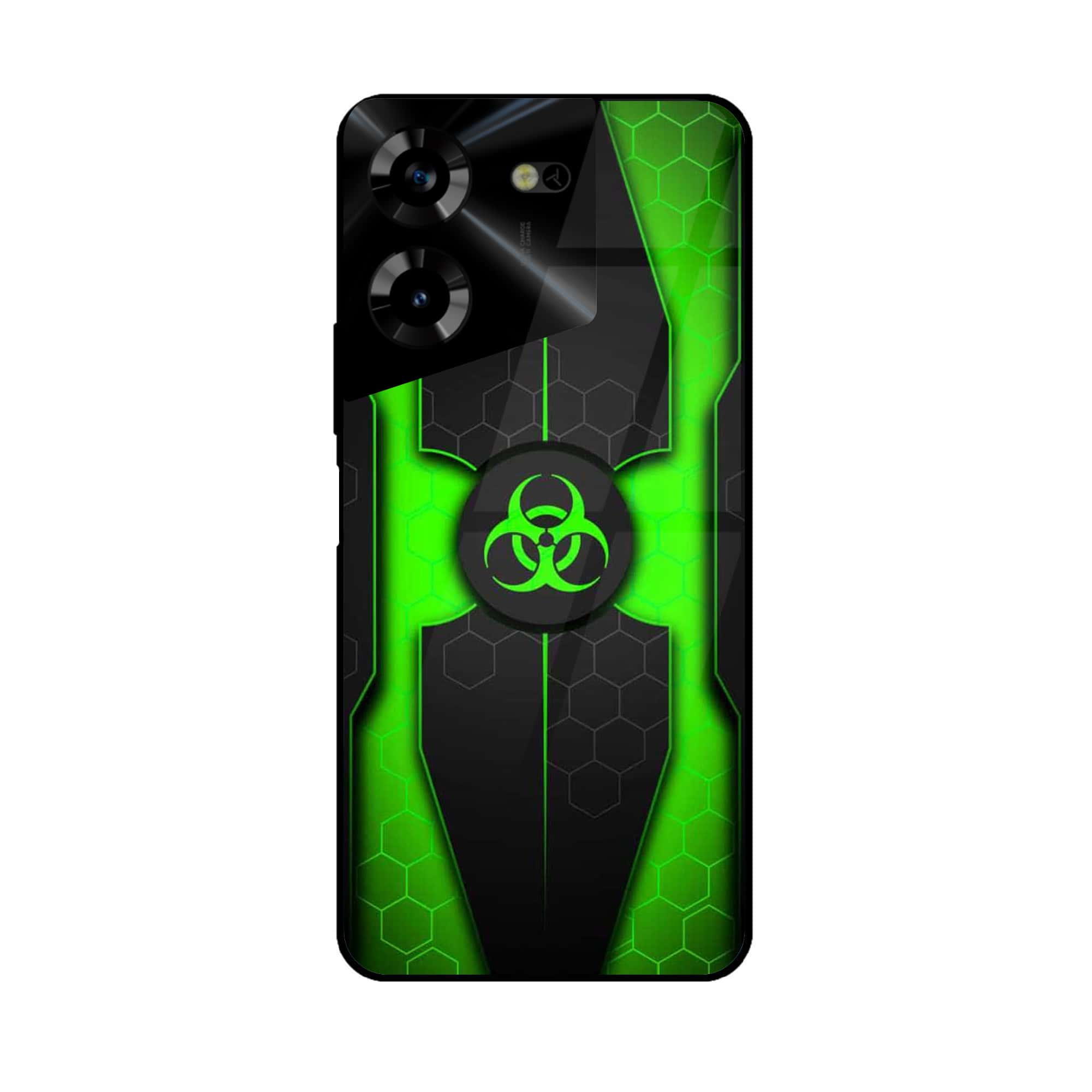 Tecno Pova 5 Pro - Bioharzard Series - Premium Printed Glass soft Bumper shock Proof Case