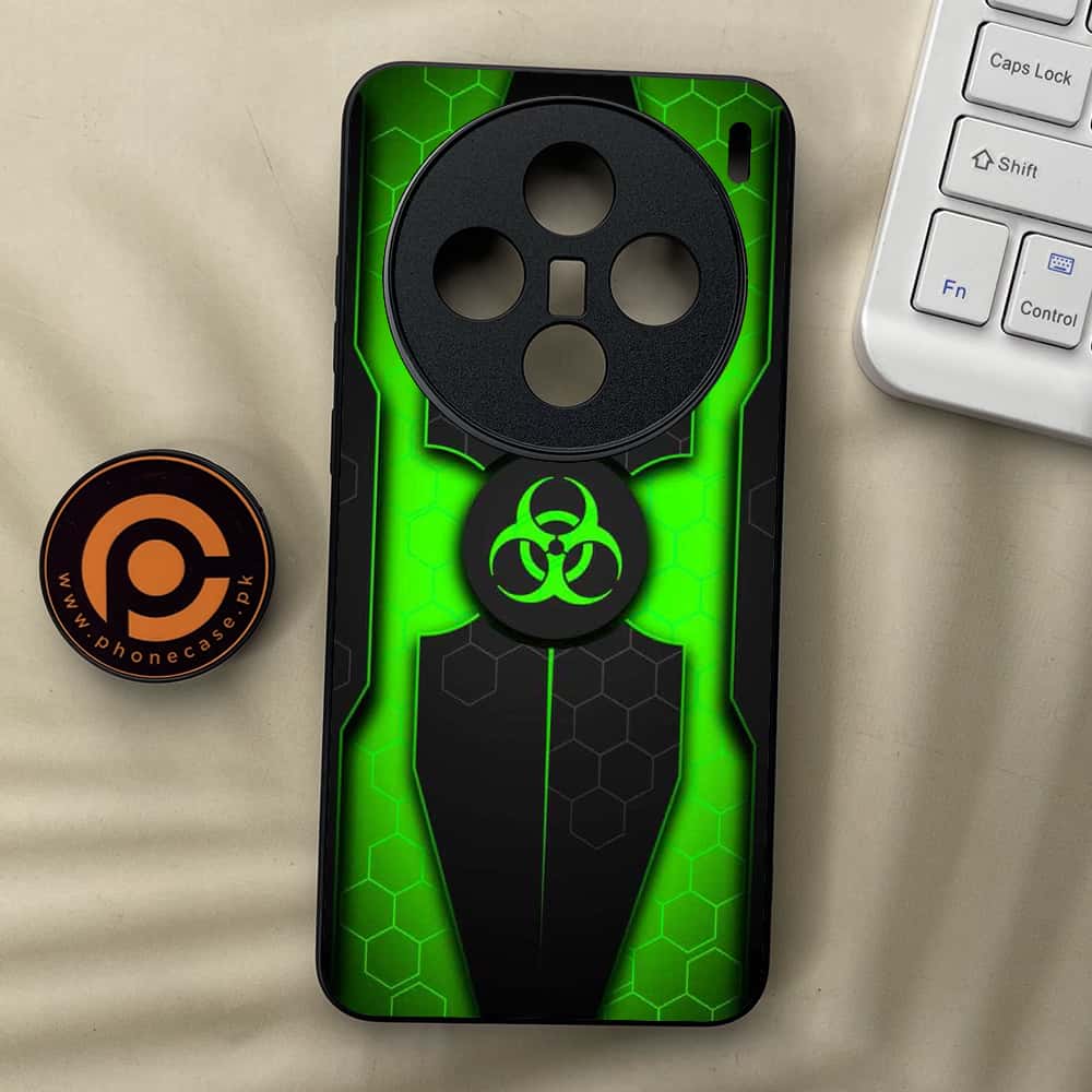 Vivo X200 - Biohazard Sign Series - Premium Metal  Printed soft Bumper shock Proof Case