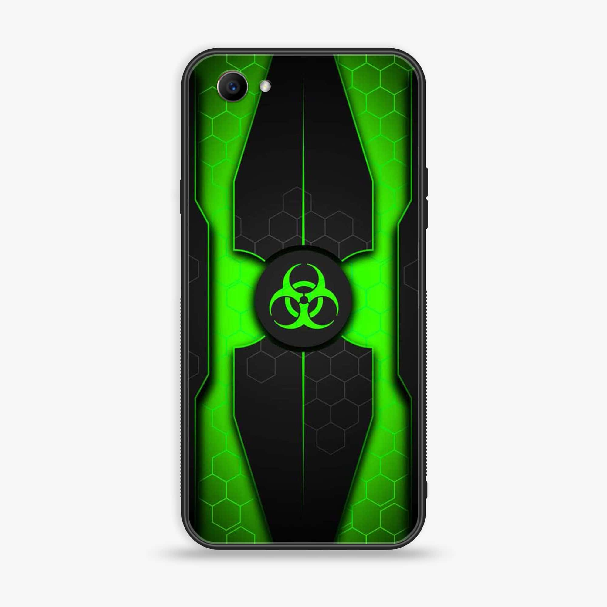 Oppo F7 Youth - Biohazard Sign Series - Premium Printed Glass soft Bumper shock Proof Case