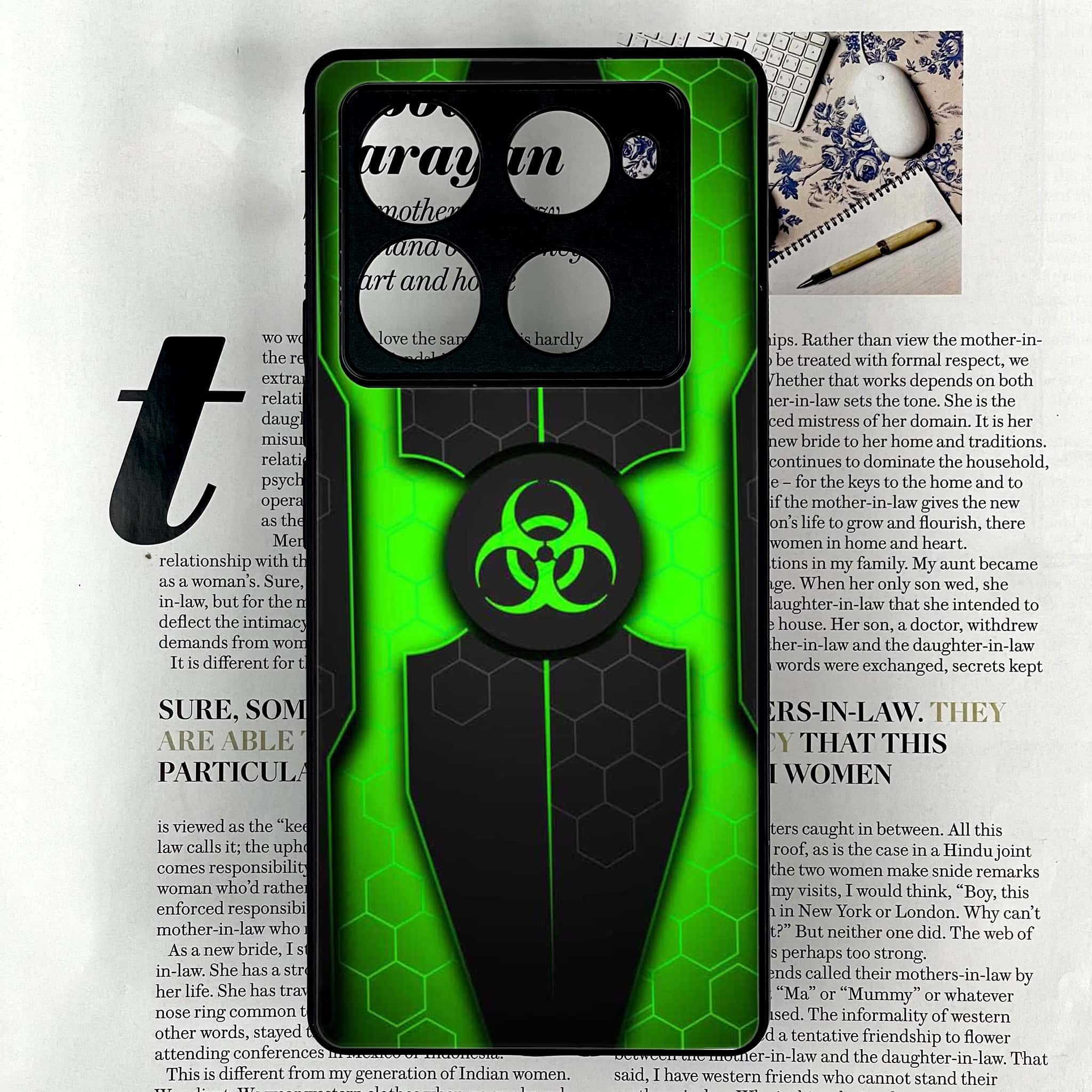 Infinix Note 40 Pro Plus - Biohazard Sign Series - Premium Metal Printed soft Bumper shock Proof Case