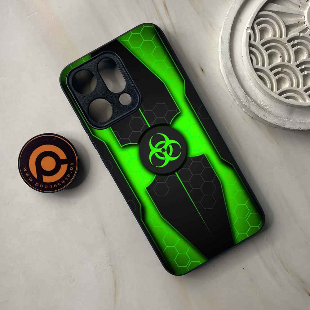 Oppo Reno 14 5G - Biohazard Sign Series - Premium Metal Printed soft Bumper shock Proof Case