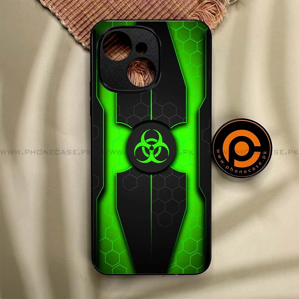 Tecno Spark 40C - Biohazard Sign Series - Premium Metal Printed soft Bumper shock Proof Case