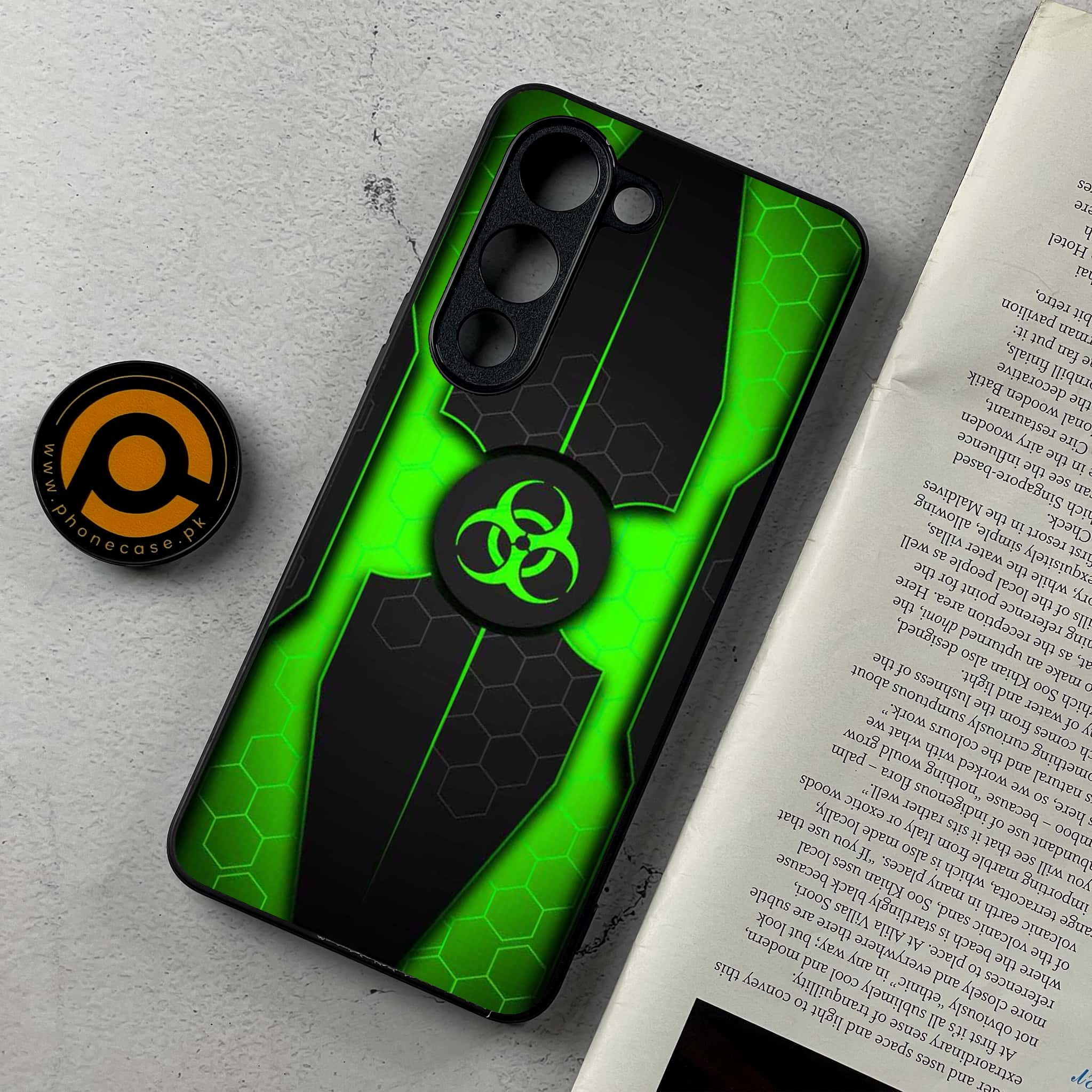 Vivo Y04 - Biohazard Sign Series - Premium Metal Printed Soft Bumper Shockproof Case