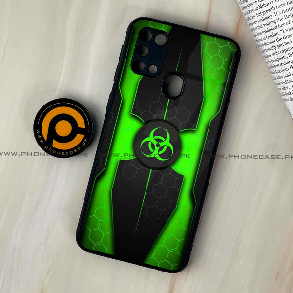 Galaxy M31 - Biohazard Sign Design 3 - Premium Metal  Printed soft Bumper shock Proof Case  CS-29132