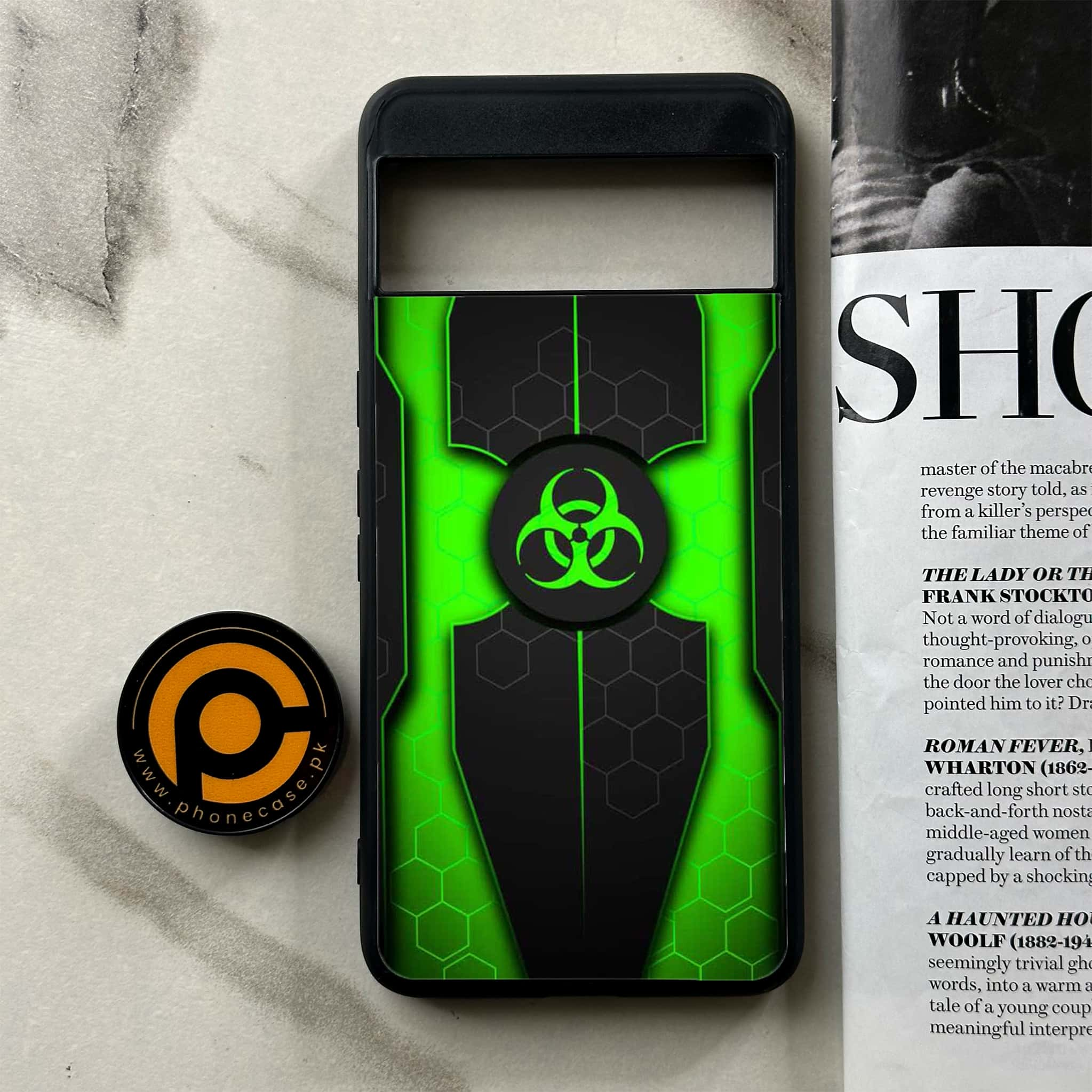 Google Pixel 8 Pro - Biohazard Sign Series - Premium Printed Glass soft Bumper shock Proof Case