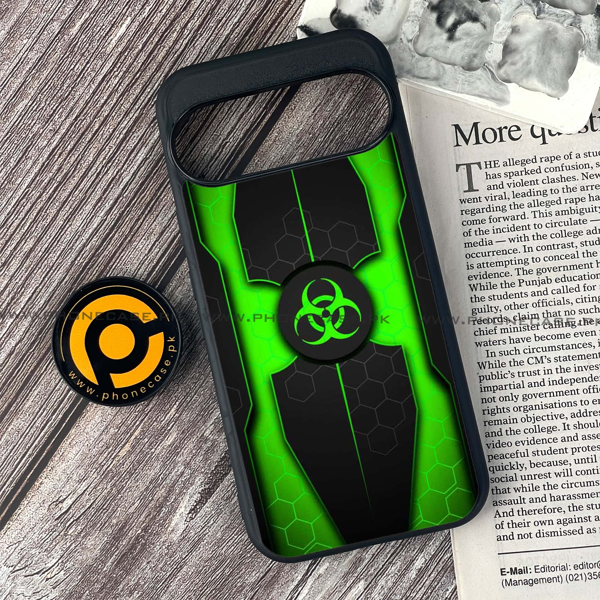 Google Pixel 9 Pro - Biohazard Sign Series - Premium Printed Glass soft Bumper shock Proof Case