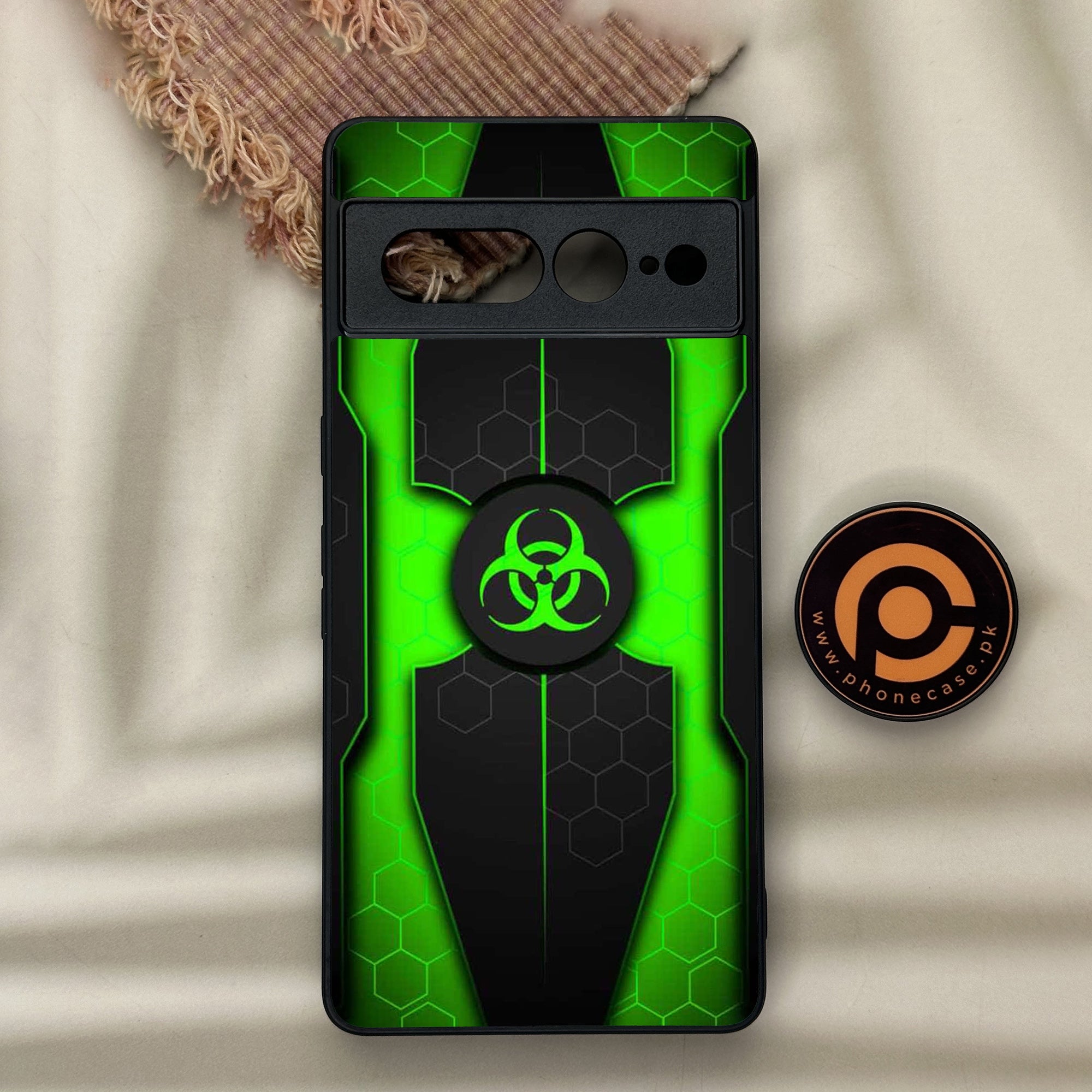 Google Pixel 7 Pro - Biohazard Sign Series - Premium Metal Printed soft Bumper Shock Proof Case