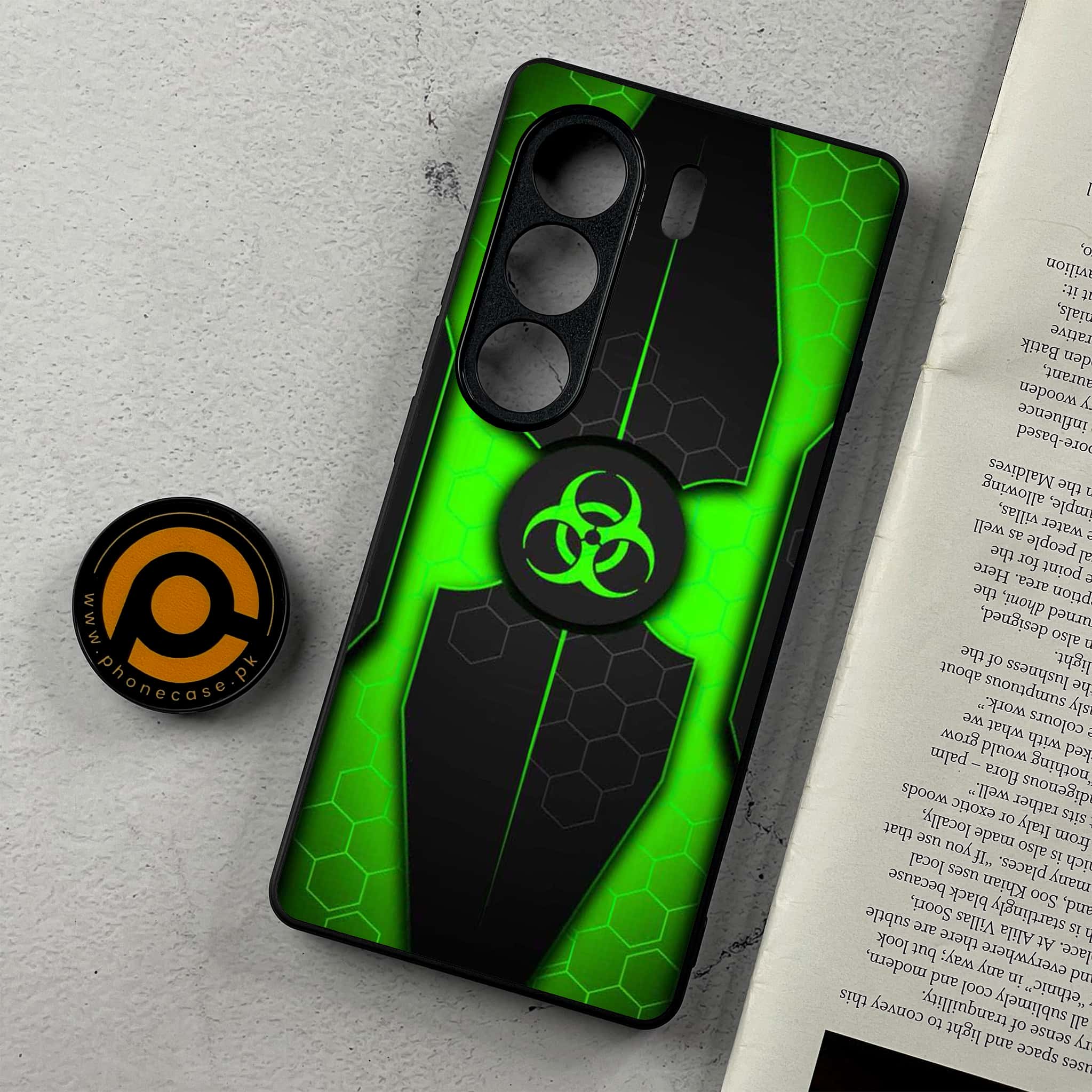 Tecno Camon 40 - Biohazard Sign Series - Premium Metal Printed Soft Bumper Shockproof Case