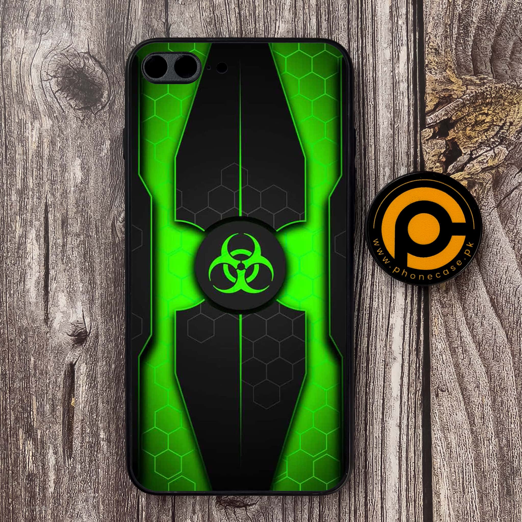 iPhone 7 Plus - Biohazard Sign Series - Premium Metal Printed soft Bumper shock Proof Case