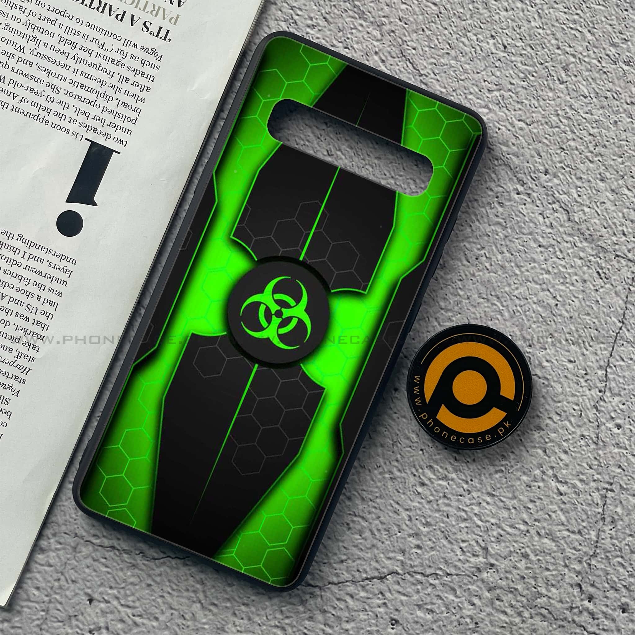 Samsung Galaxy S10 5G  - Biohazard Sign - Premium Printed Glass soft Bumper shock Proof Case