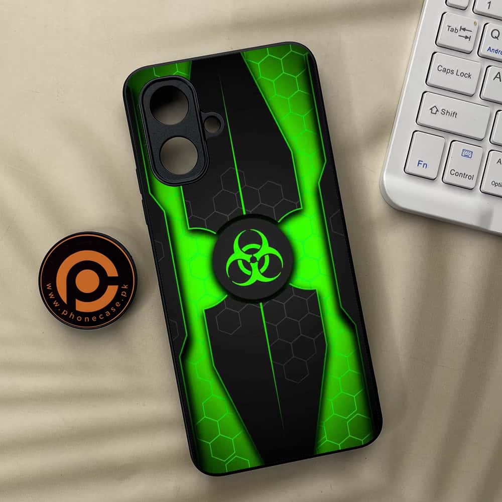 Tecno Spark Go 2 - Biohazard Sign Series - Premium Metal Printed soft Bumper Shock Proof Case